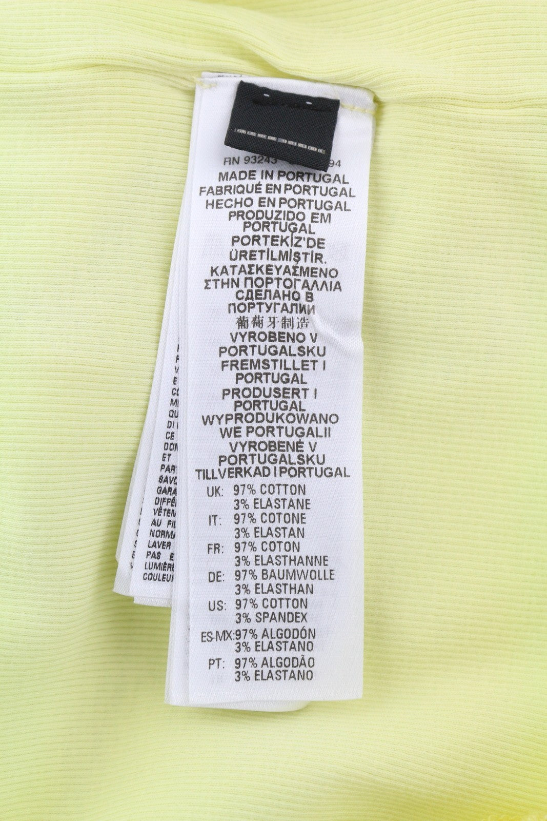 DIESEL T-Ribby-Open Women's T-Shirt S Yellow Ribbed Buttoned Crop Cardigan