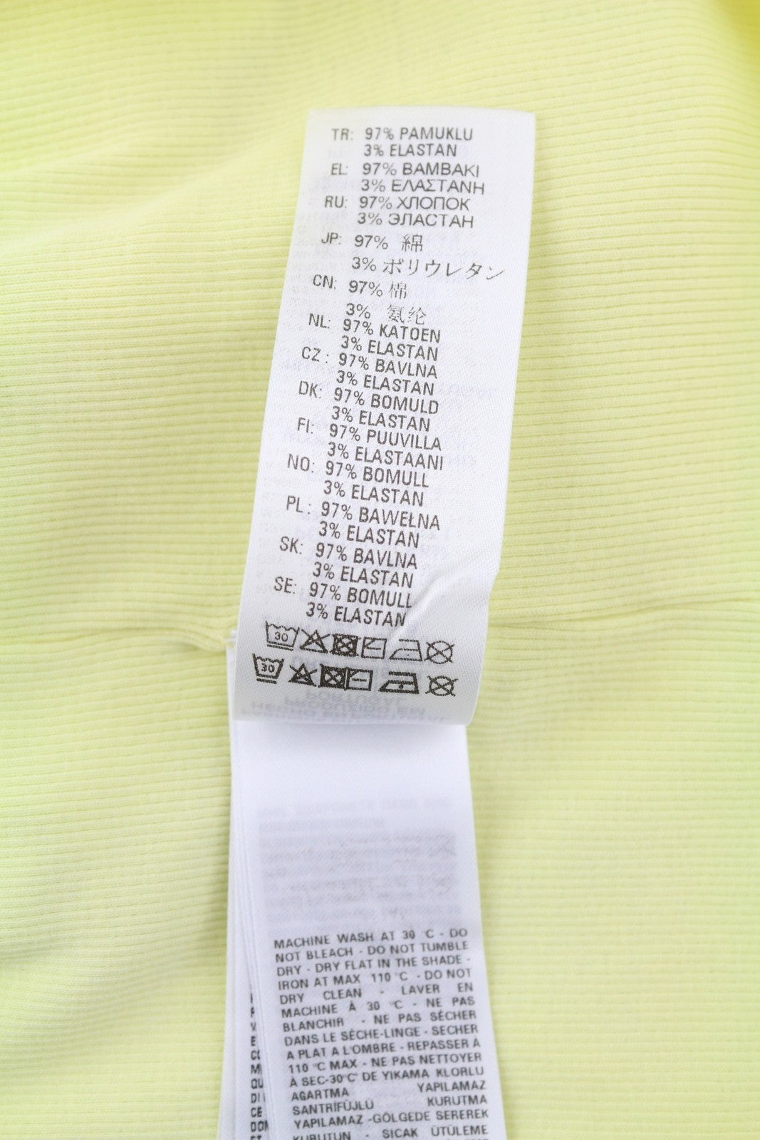 DIESEL T-Ribby-Open Women's T-Shirt S Yellow Ribbed Buttoned Crop Cardigan