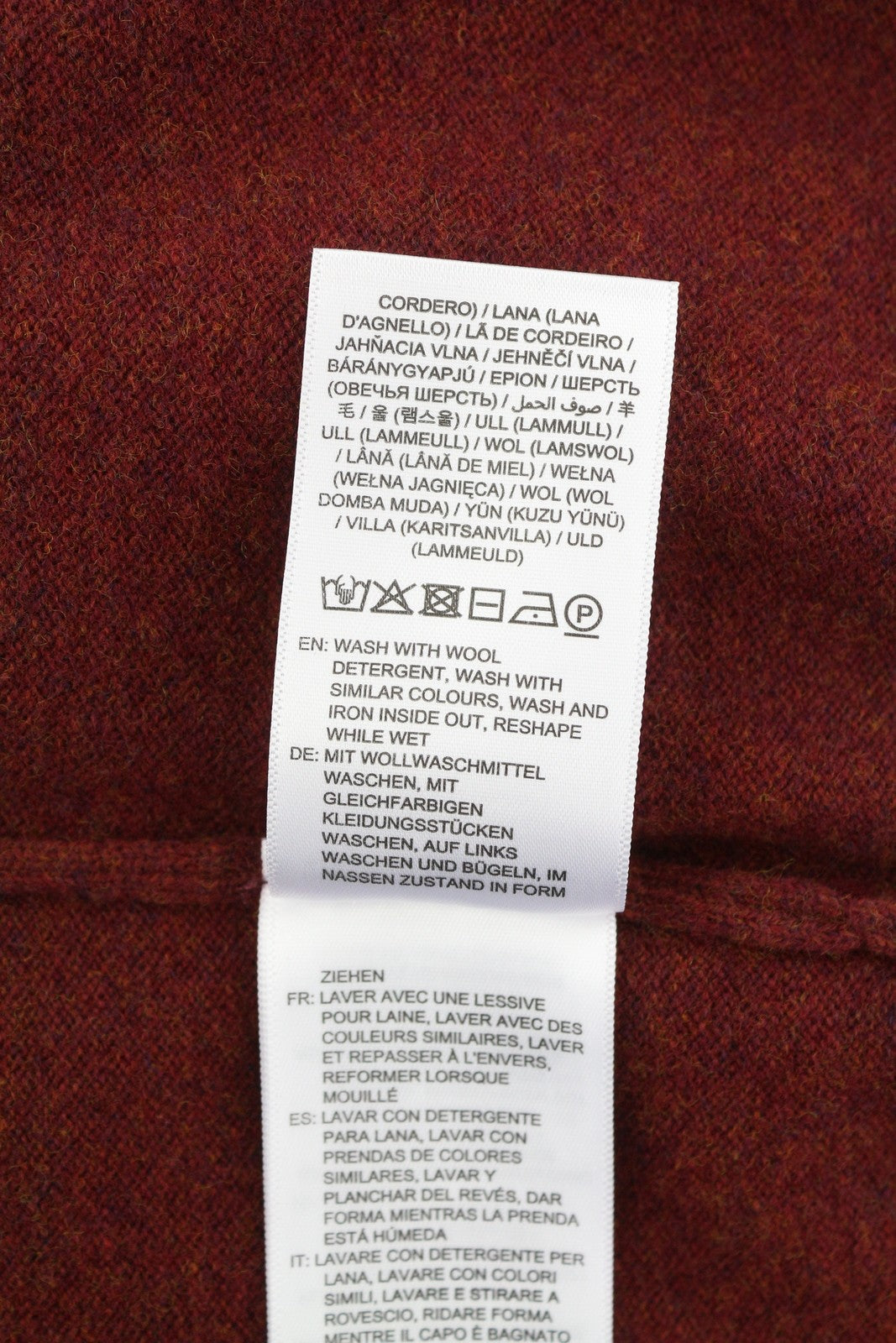 GANT Superfine Lambswool Half Zip Men Jumper L Royal Port Red Melange Pullover