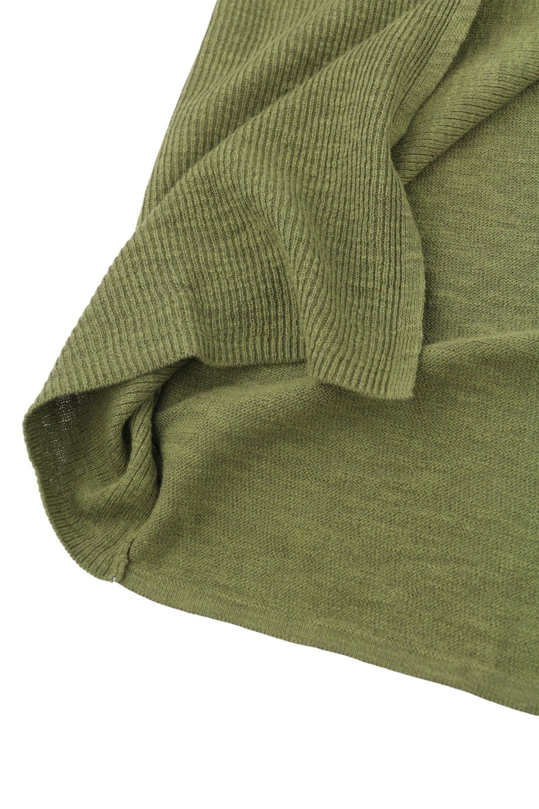 GANT Ribbed Rugger Women Dress M Utility Green Melange Linen Blend Short Sleeve