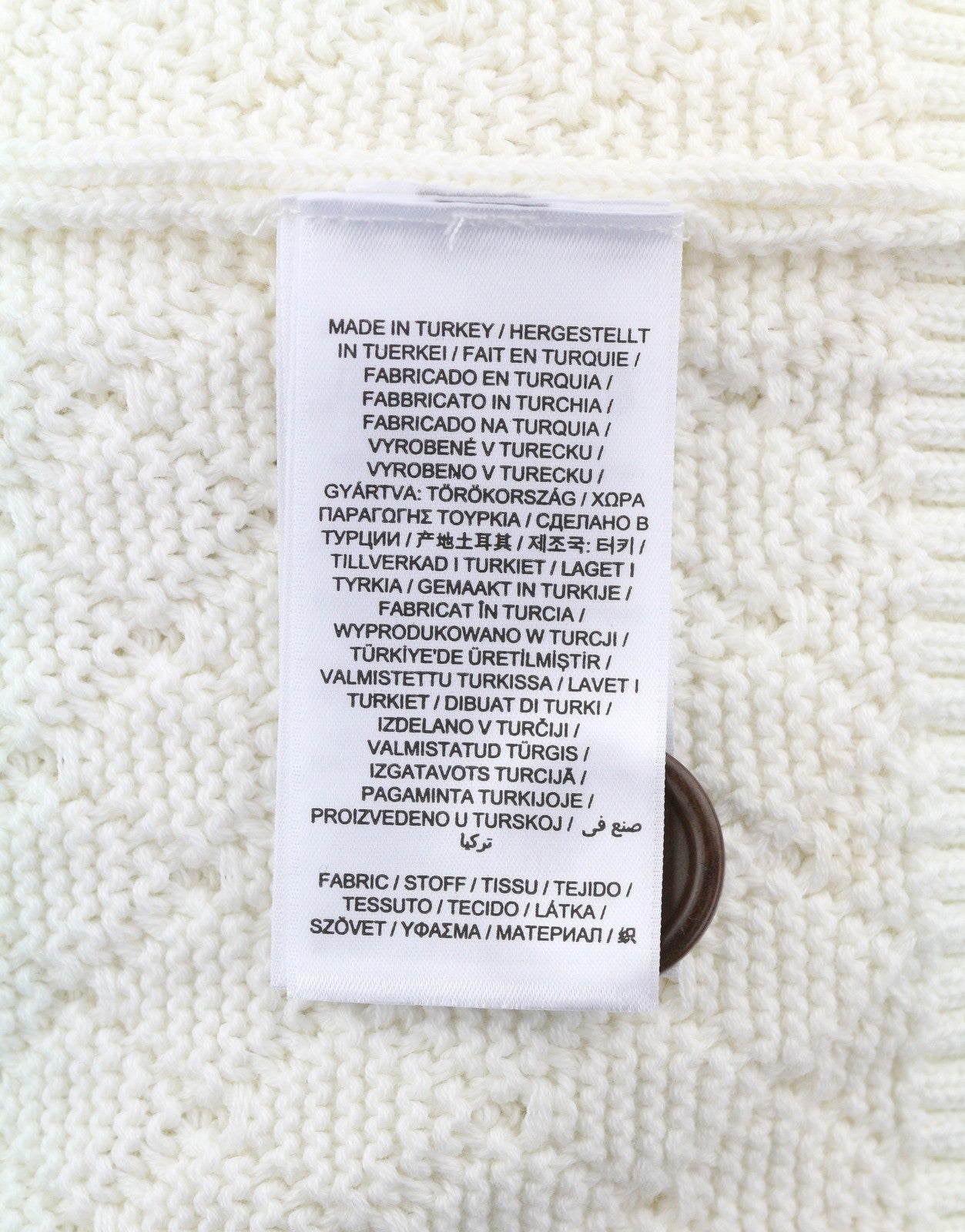 GANT Texture Cotton Cadigan Women Jumper M Eggshell Organic Knit Button-Up