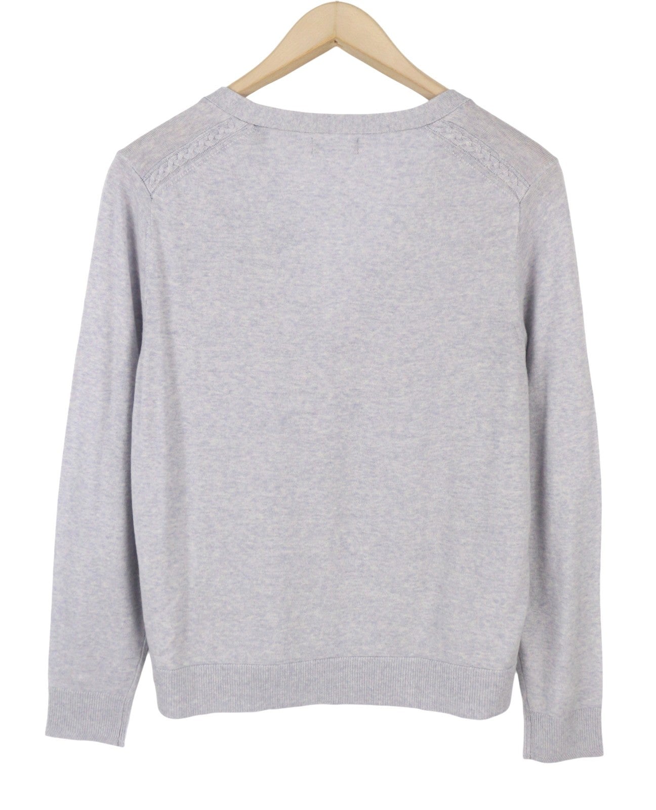 GANT Washable Merino Cardigan Women Jumper XL Light Grey Tight-Knit Button-Up