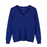 GANT Extrafine Lambswool V-Neck Women Jumper M Crisp Blue Tight-Knit Pullover