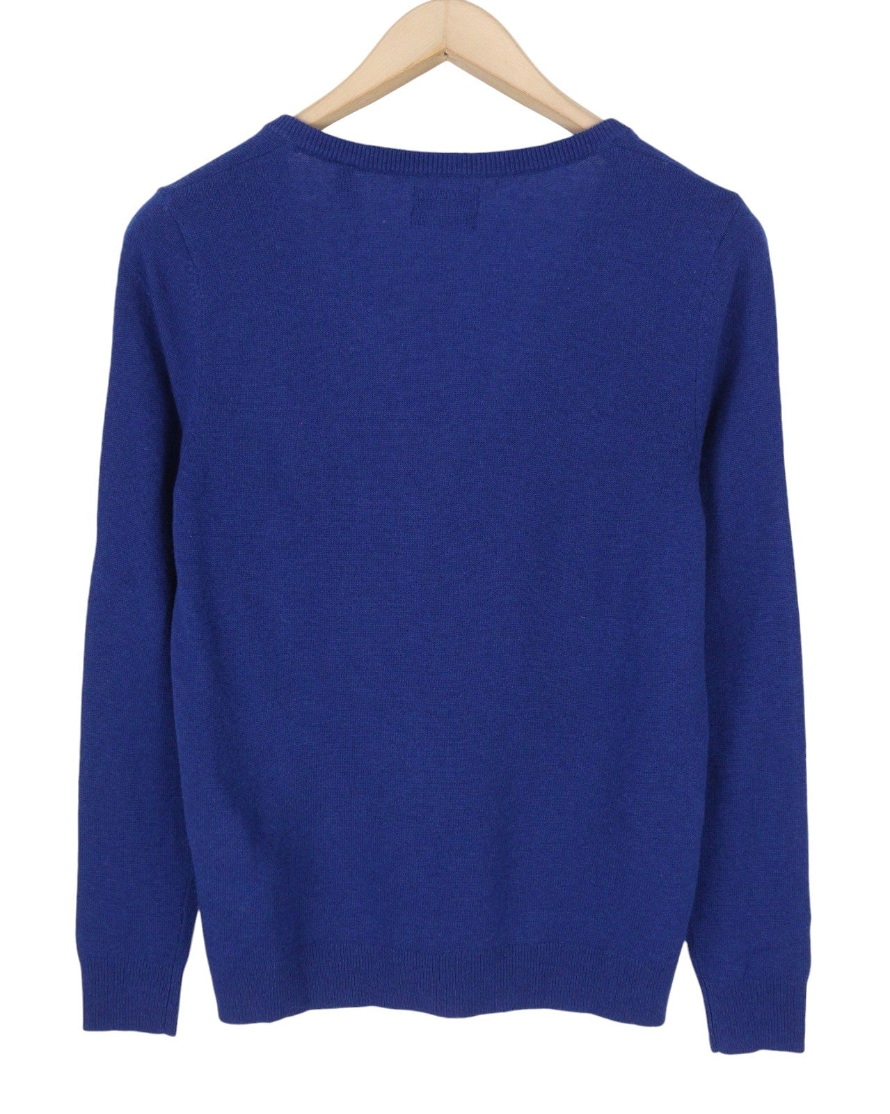 GANT Extrafine Lambswool V-Neck Women Jumper M Crisp Blue Tight-Knit Pullover