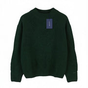 GANT Wool Mohair Pointelle Crew Women Jumper XL Tartan Green Knit Pullover