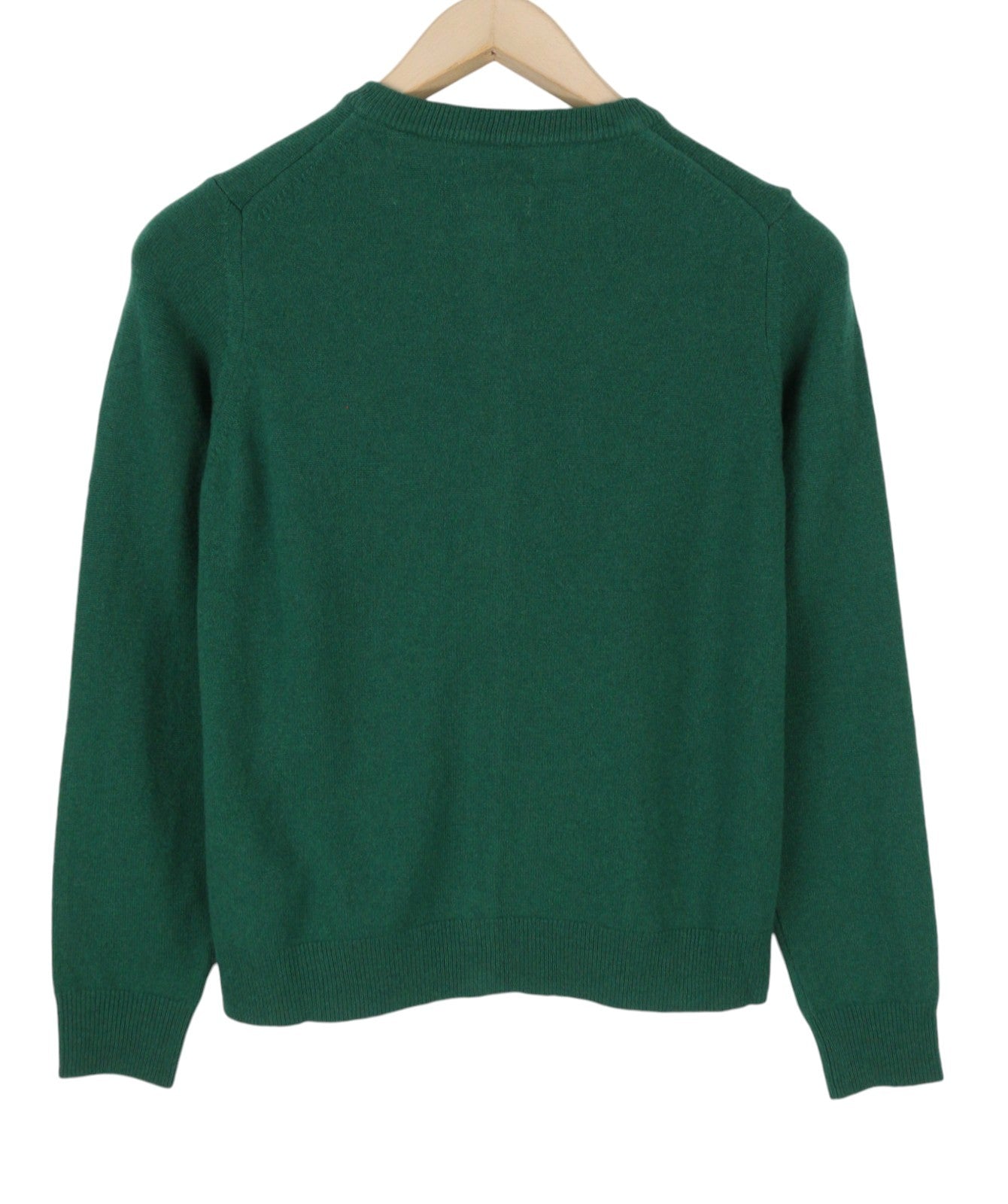 GANT Superfine Lambswool Crew Cardigan Women Jumper XS Ivy Green Button-Up Knit