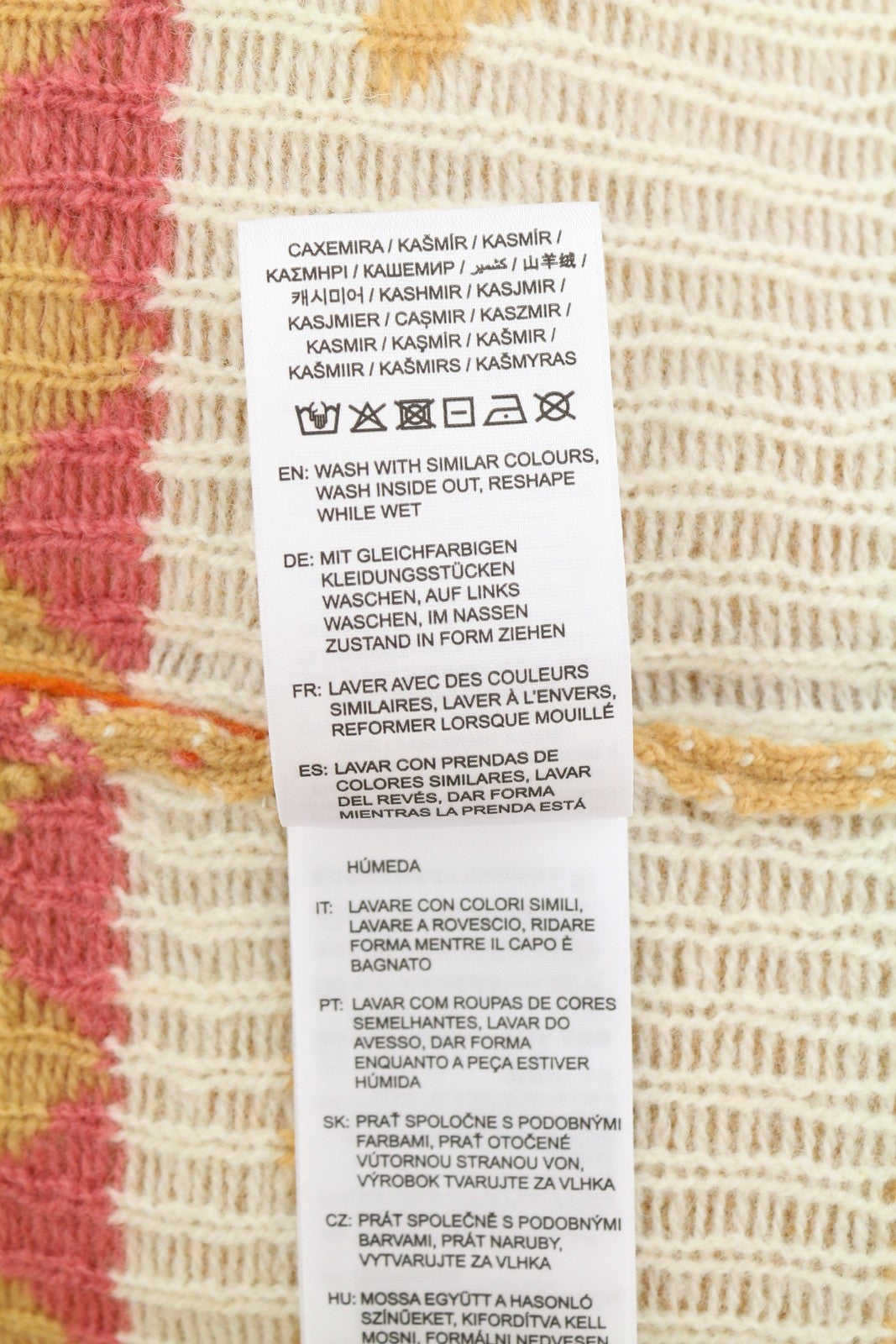 GANT Fairisle C-Neck Women Jumper L Toffee Beige Wool Cashmere Knit Pullover