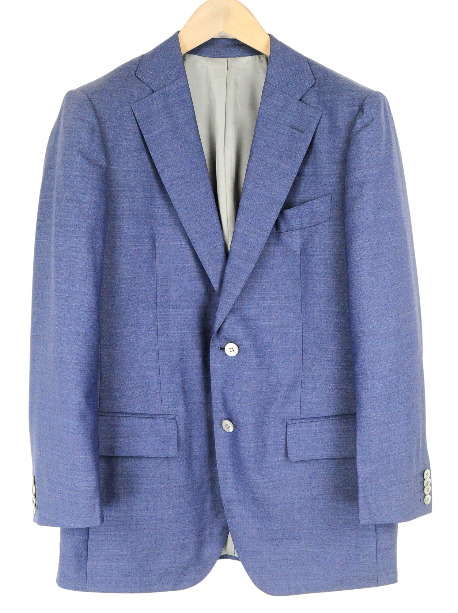 SUITSUPPLY Lazio Men Suit UK40R Pure Wool Super 110's Blue Slim Single-Breasted