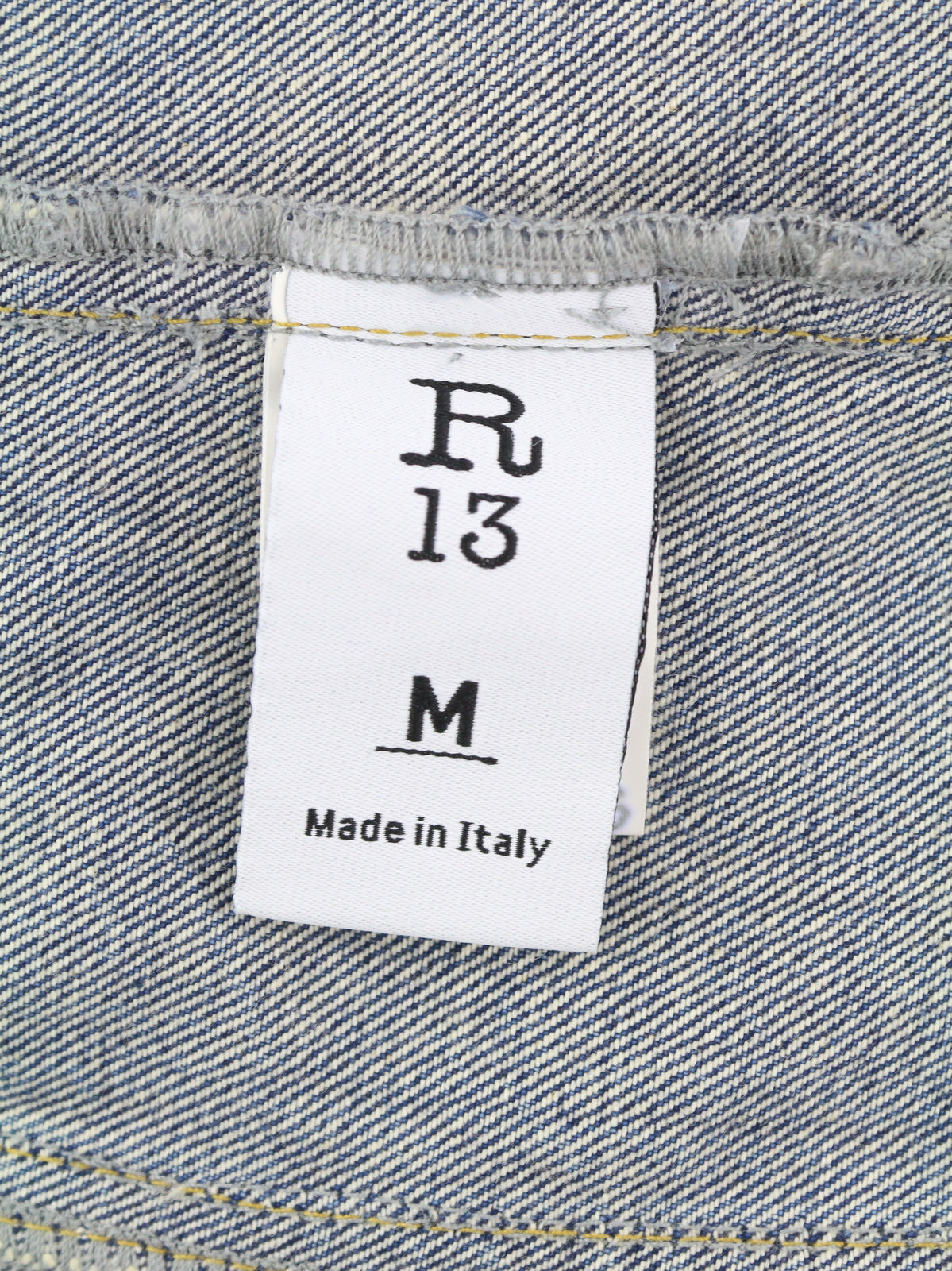 R13 Raglan Trucker Shirt Women Jacket M Kelly Tex Buttoned Faded Washed Denim