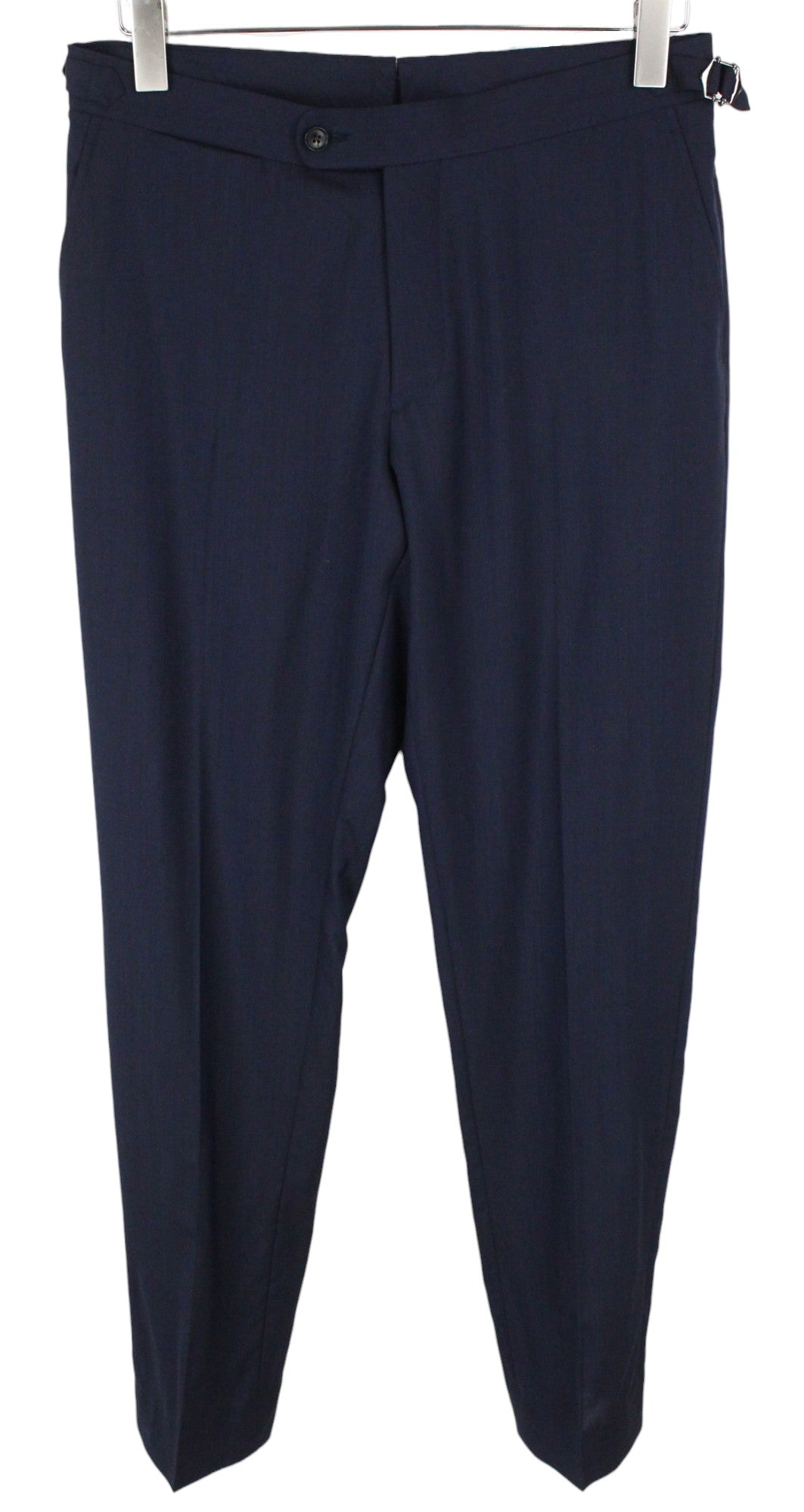 SUITSUPPLY Havana Suit UK38R Men's Navy Slim 2Pc Wool Silk Blend Melange