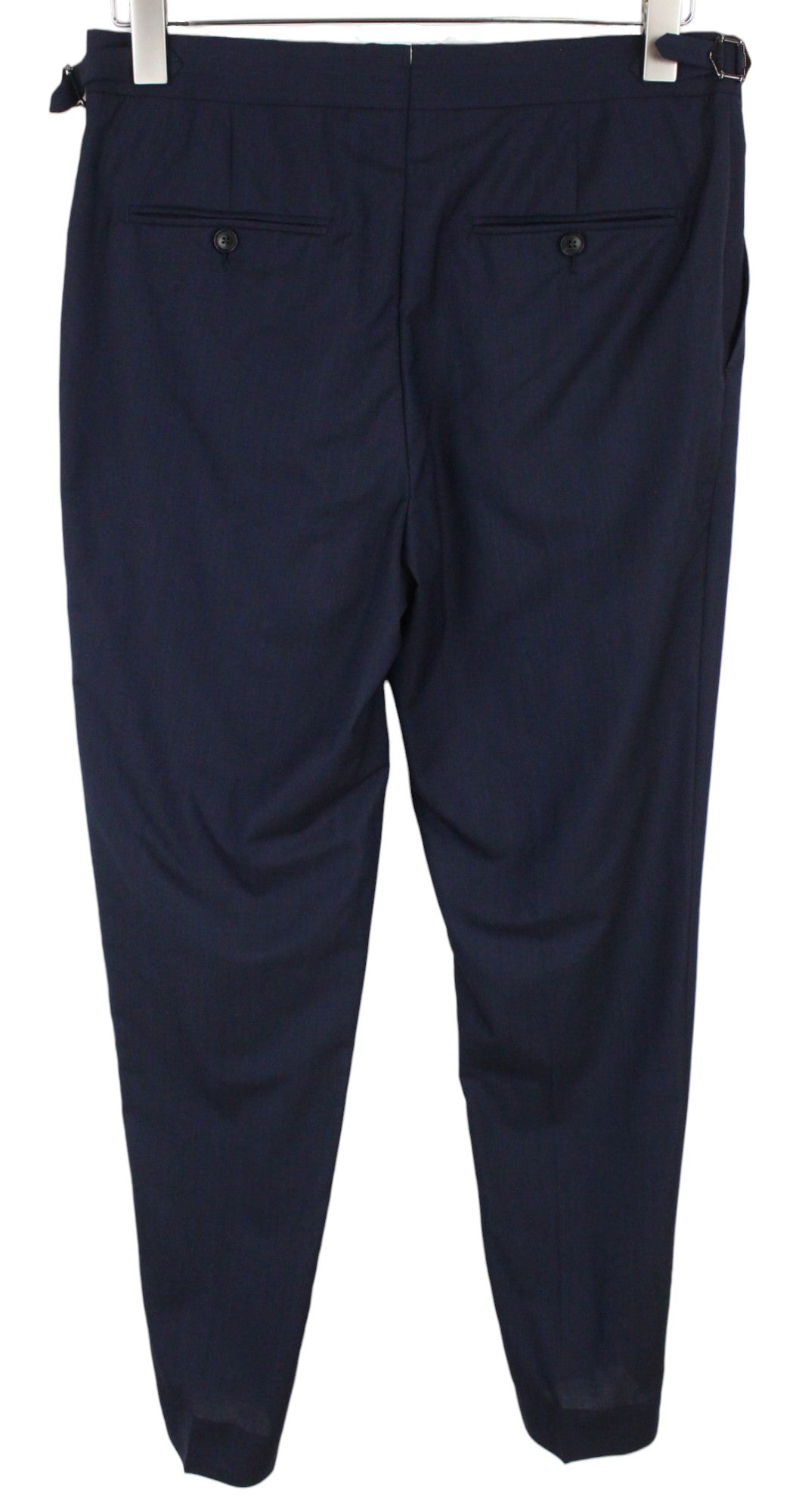 SUITSUPPLY Havana Suit UK38R Men's Navy Slim 2Pc Wool Silk Blend Melange