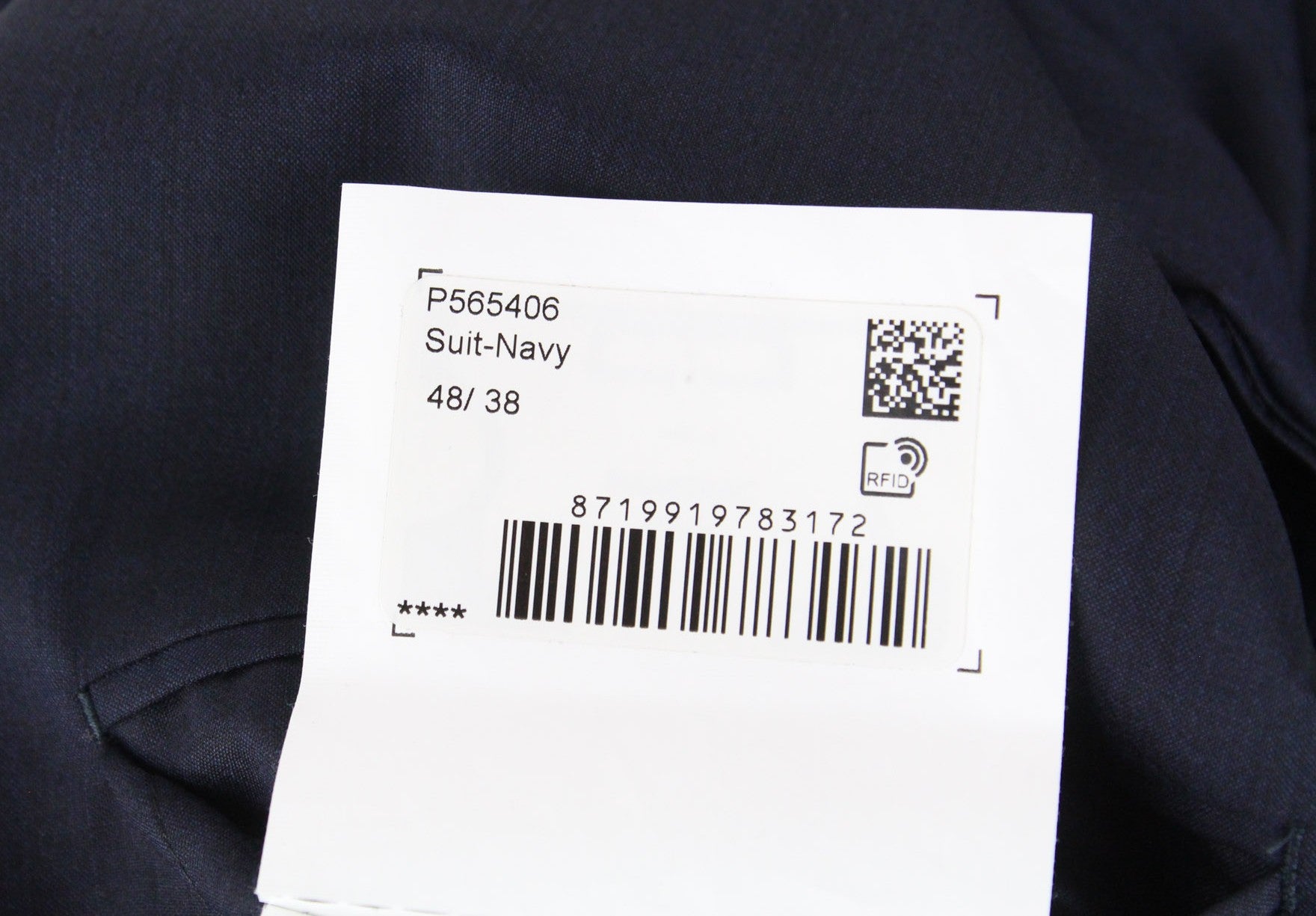 SUITSUPPLY Havana Suit UK38R Men's Navy Slim 2Pc Wool Silk Blend Melange