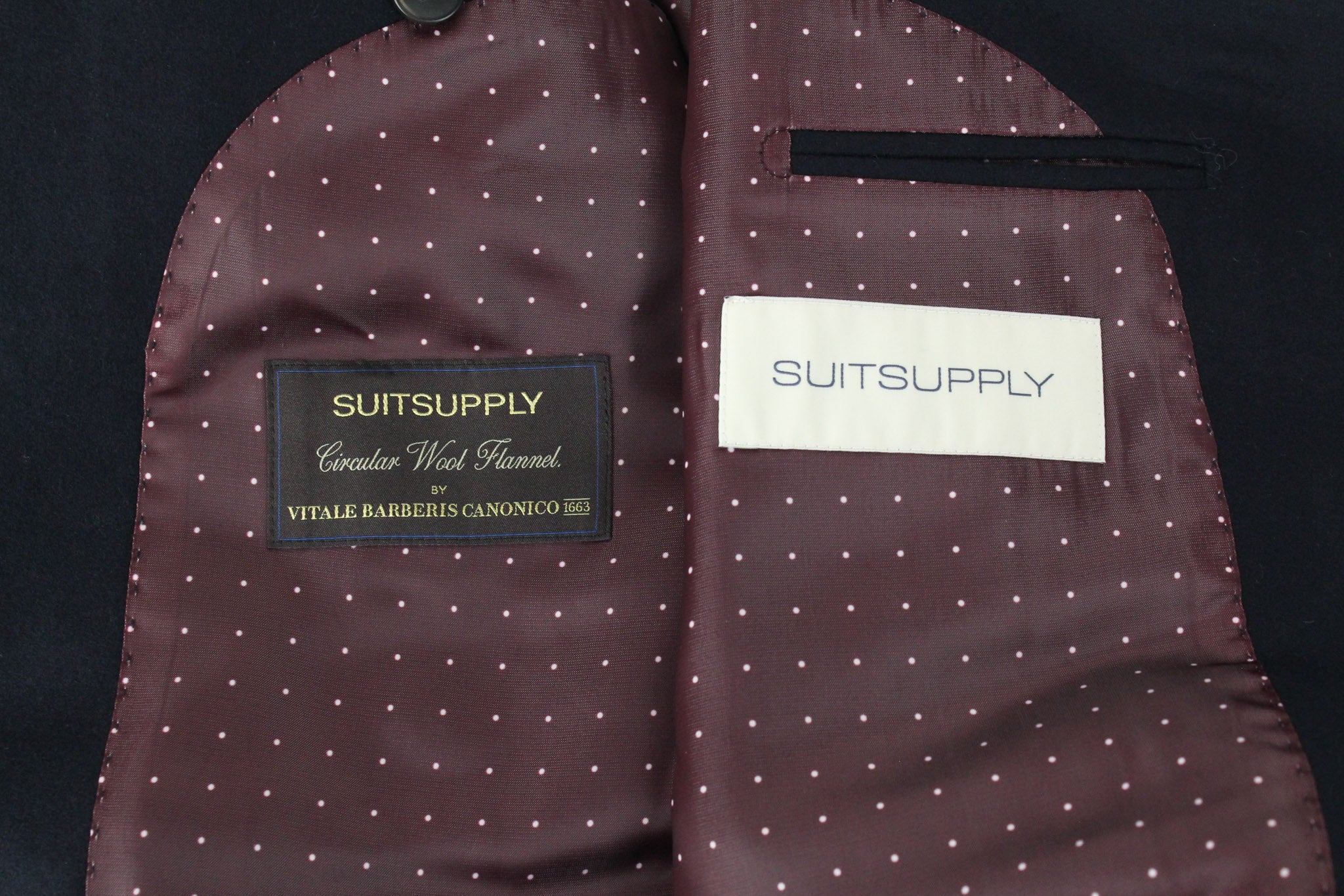 SUITSUPPLY Sienna Men's Navy UK38R Wool 2-Piece Suit Single Breasted Classic