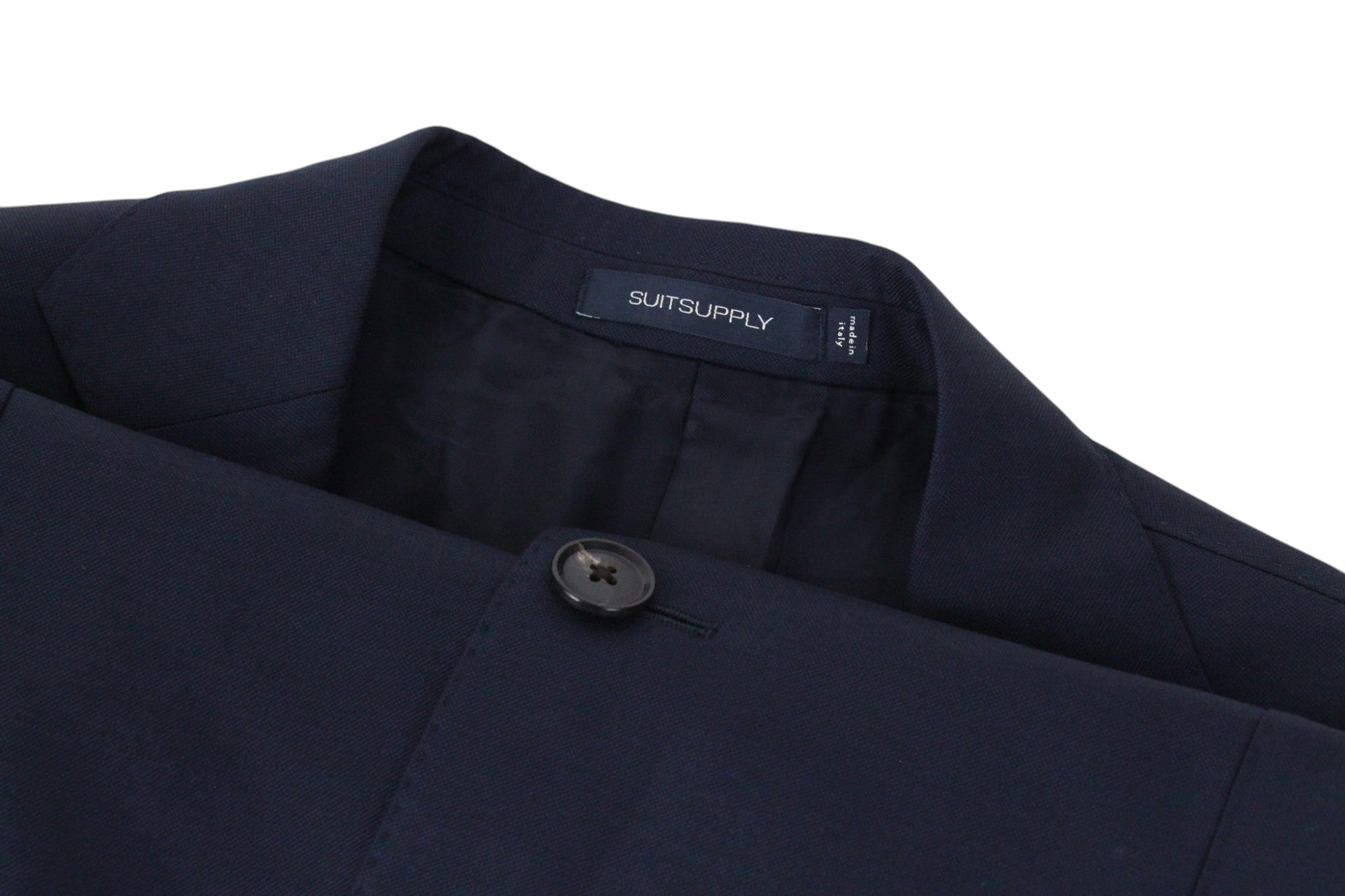 SUITSUPPLY Lazio Men's UK42S Slim Formal Suit Super 110's Blue Wool 2-Piece