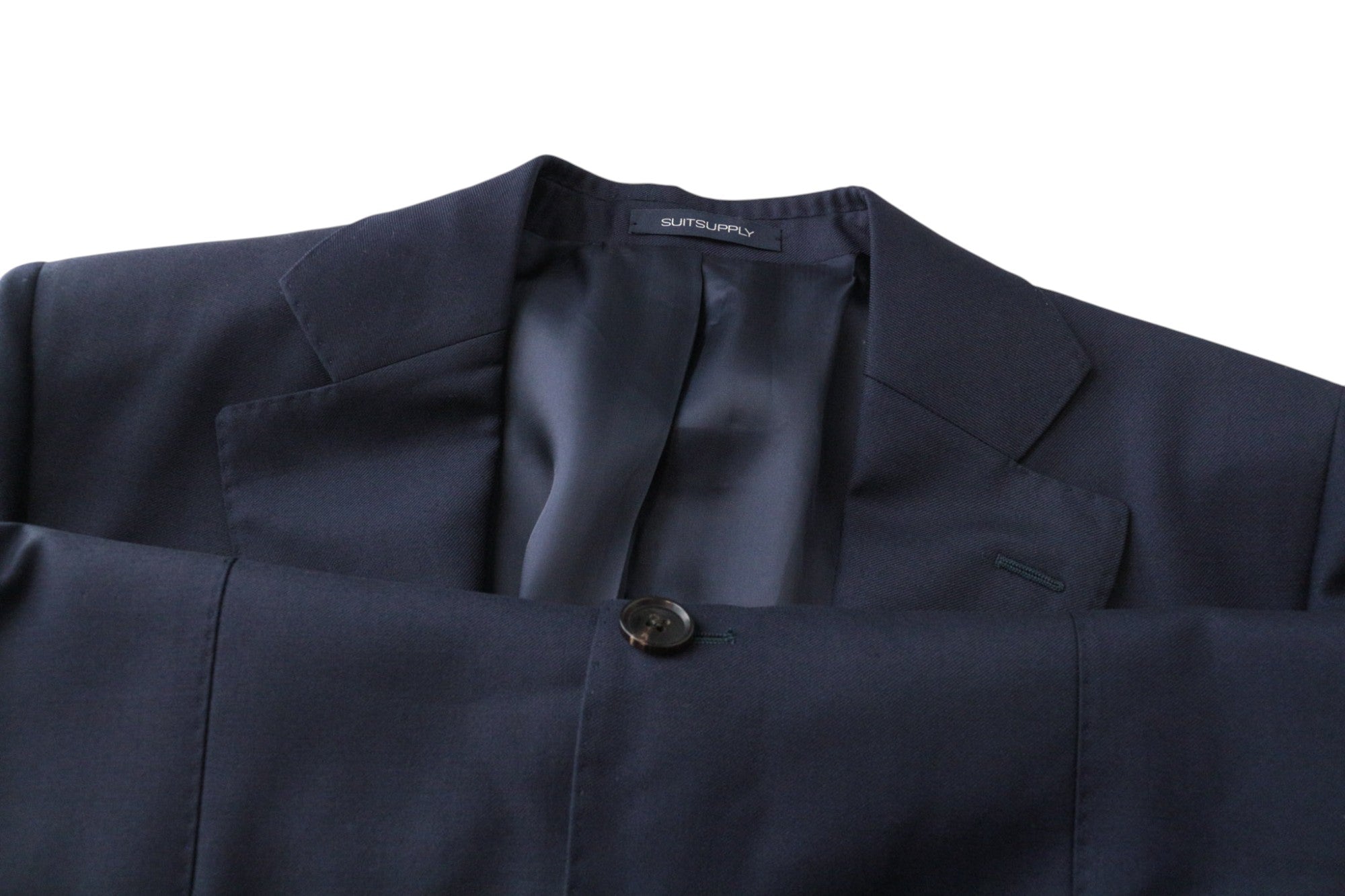 SUITSUPPLY La Spalla Men's Suit UK38R Slim Blue 2pc Formal Pure Wool S110