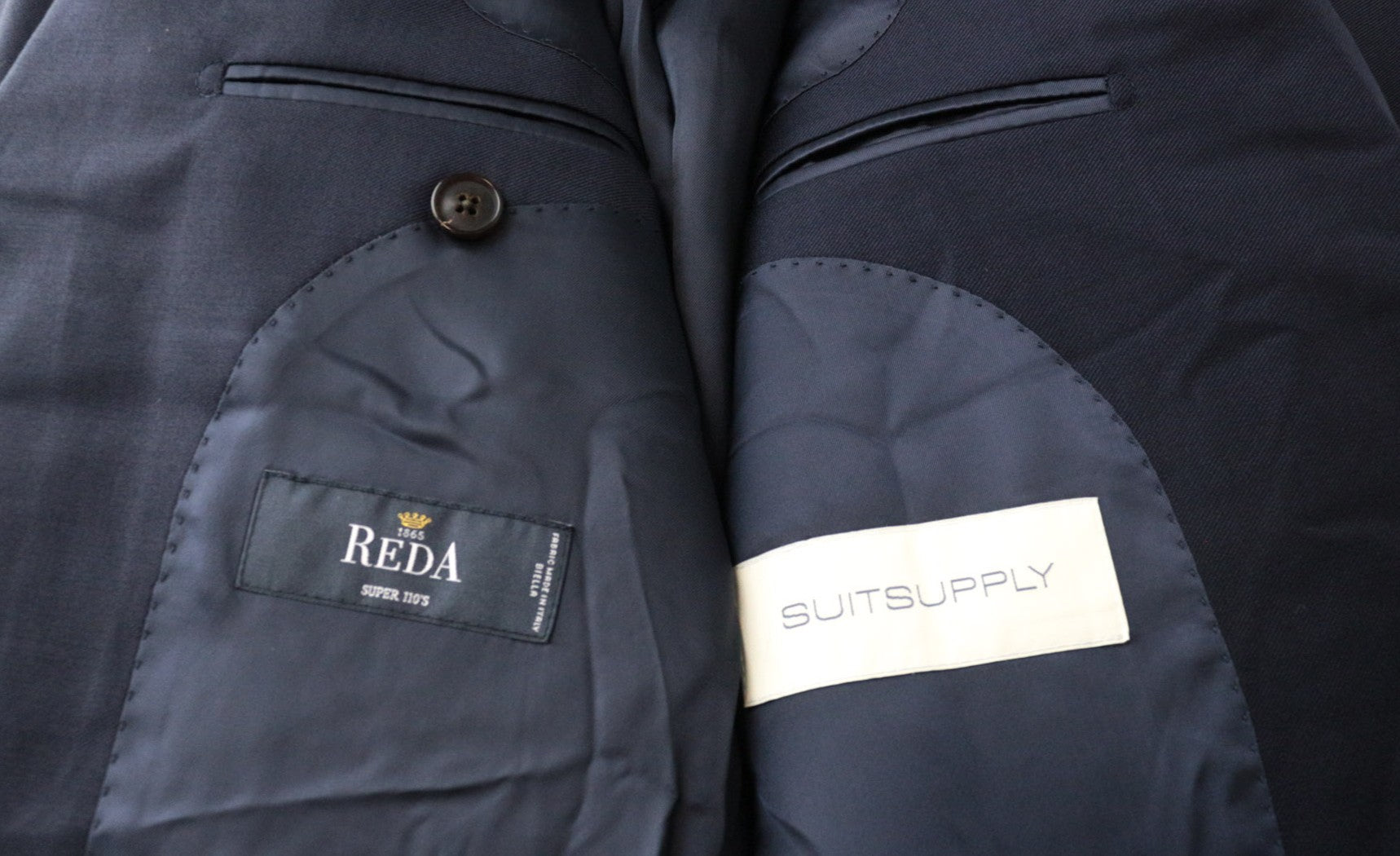 SUITSUPPLY La Spalla Men's Suit UK38R Slim Blue 2pc Formal Pure Wool S110