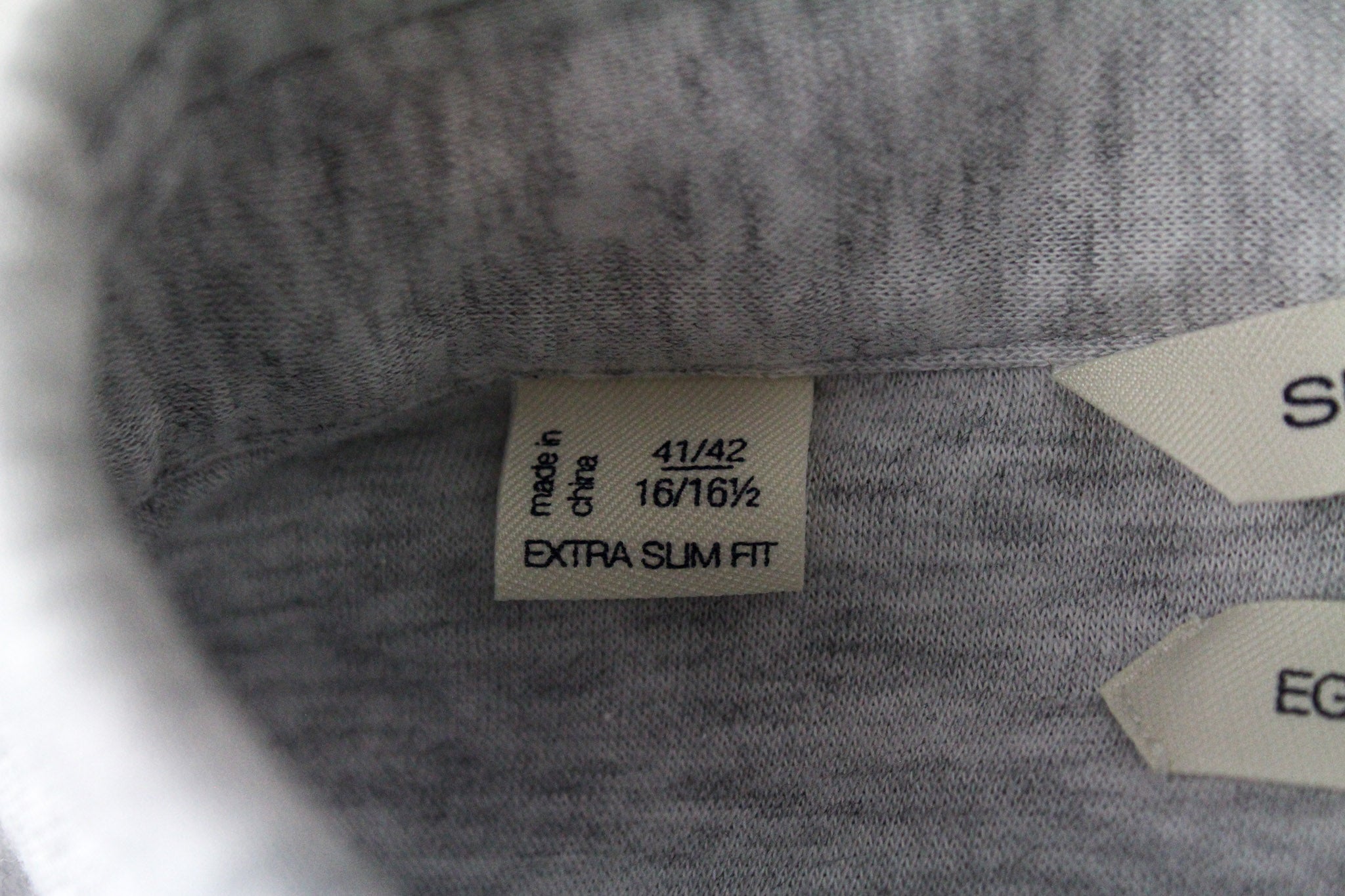 SUITSUPPLY vyriški išskleidžiami marškinėliai 41/42/16/16.5 pilki ploni polo marškinėliai iš medvilnės 