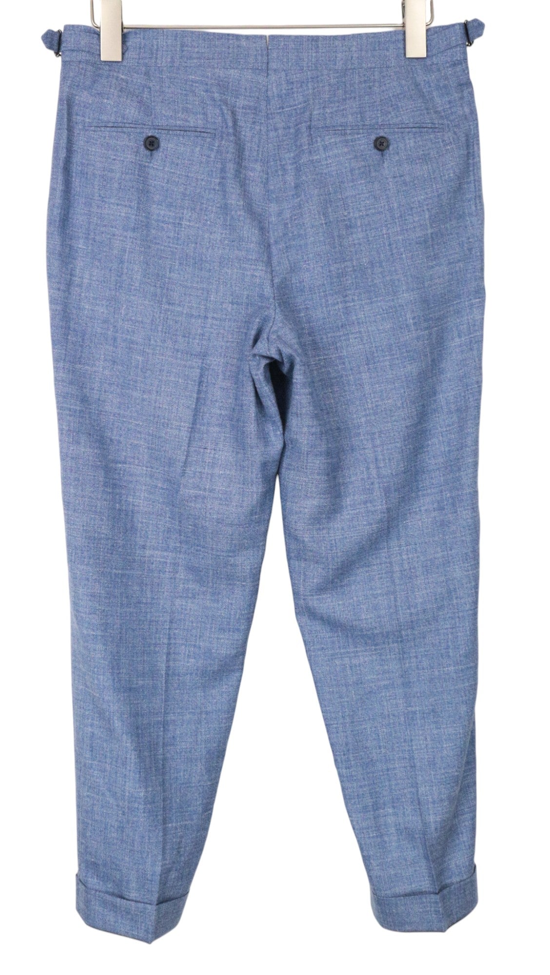 SUITSUPPLY La Spalla Men's UK36S Suit Wool Silk Linen Blue Slim 2-Piece