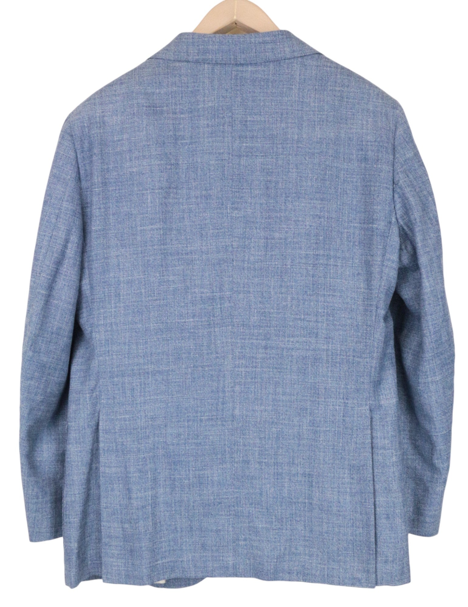 SUITSUPPLY La Spalla Men's UK40S Suit Blue Slim 3-Piece Wool Silk Melange