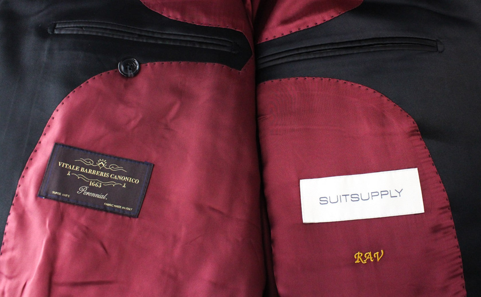 SUITSUPPLY La Spalla Men's Suit UK52S Slim Black Tux Wool 2Pc Perennial