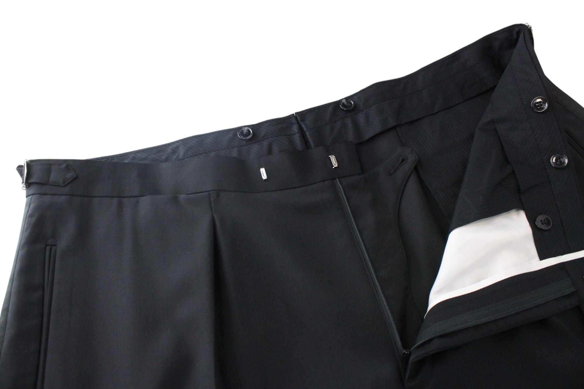 SUITSUPPLY La Spalla Men's Suit UK52S Slim Black Tux Wool 2Pc Perennial