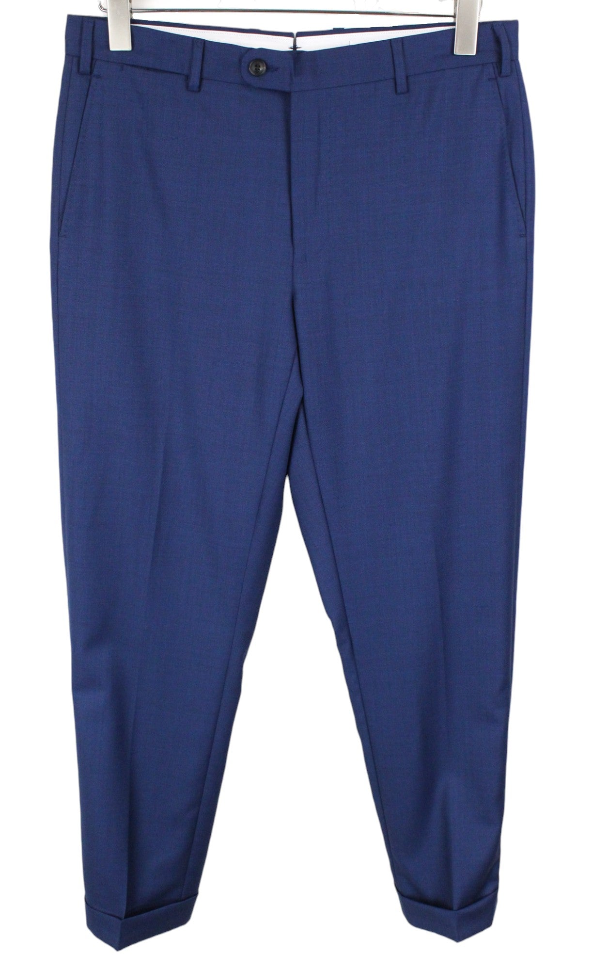 SUITSUPPLY La Spalla Men's Suit UK36L Wool S110s Mid-Blue Sharkskin 2-Piece