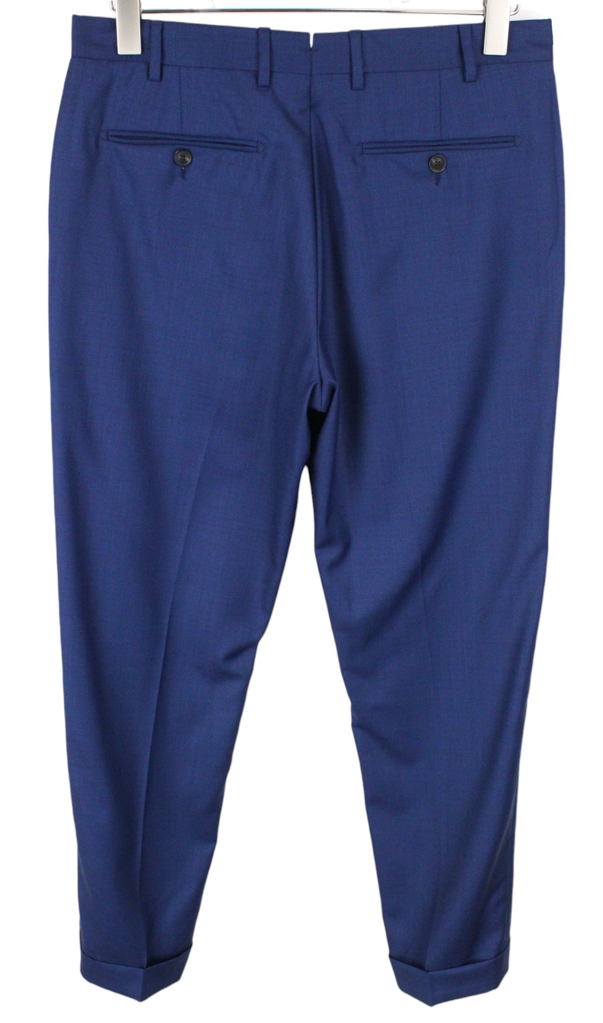 SUITSUPPLY La Spalla Men's Suit UK36L Wool S110s Mid-Blue Sharkskin 2-Piece