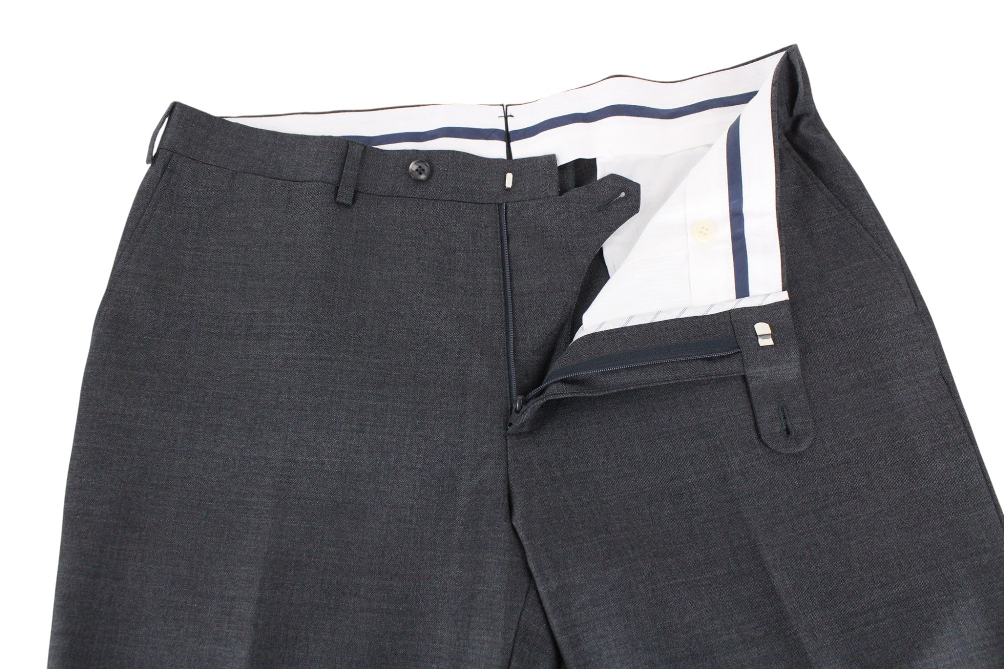 SUITSUPPLY Lazio Men's Suit UK44S Grey Wool S110s Slim Sharkskin 2-Piece