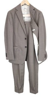 SUITSUPPLY Havana Patch Men's Suit UK40R Wool S120s Light Brown Slim 2 Piece