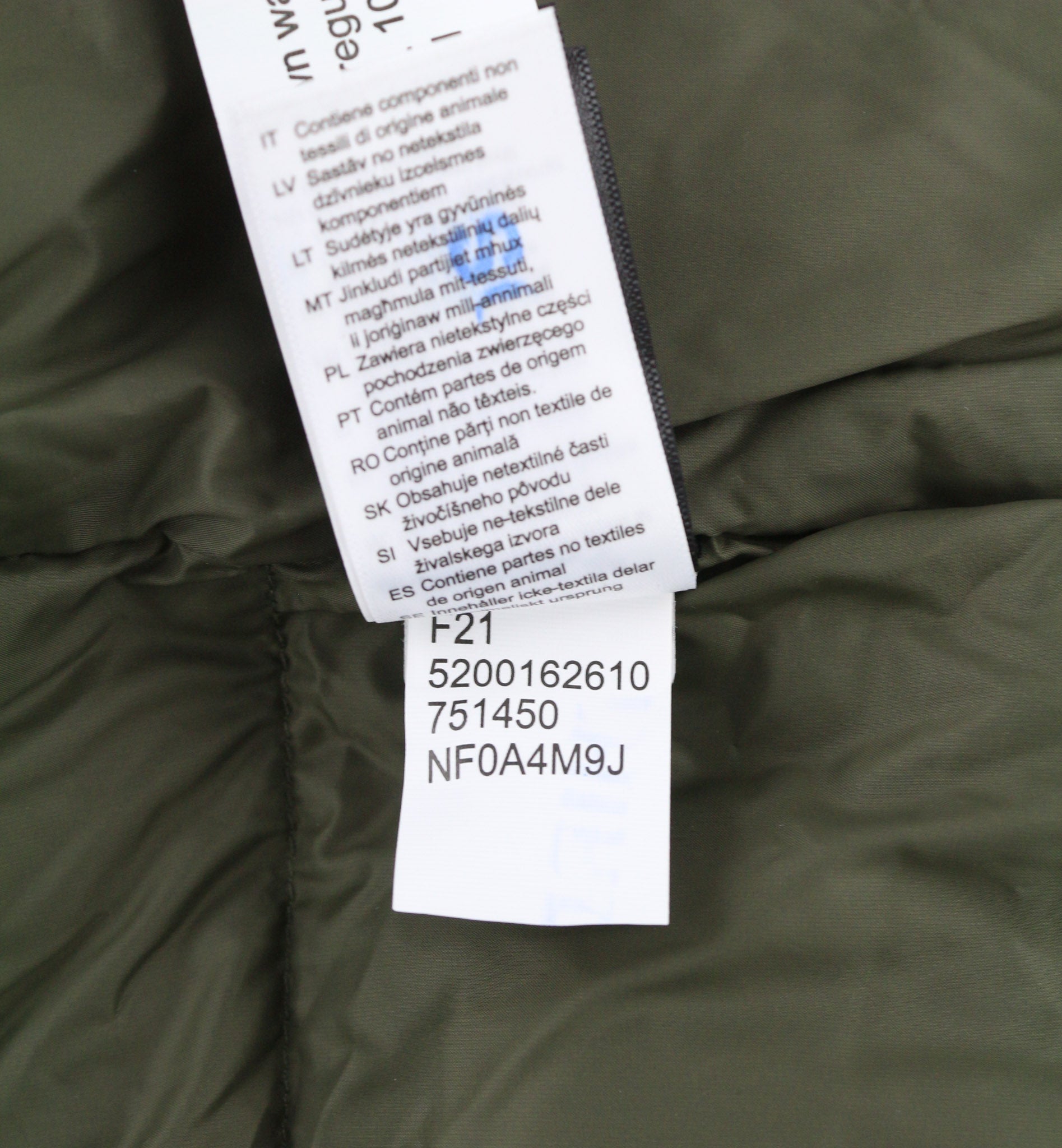 THE NORTH FACE Diablo Men's Jacket M Green 700 Down Puffer Zip Insulated Logo