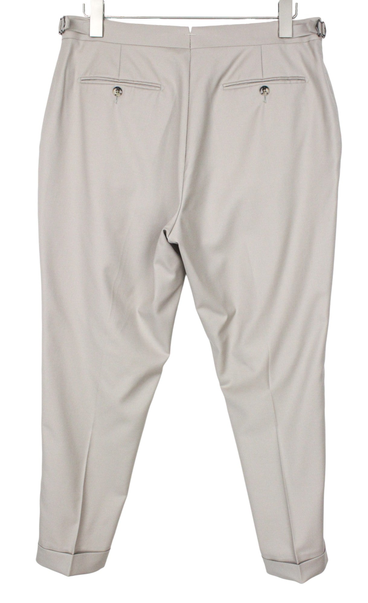 SUITSUPPLY La Spalla Men Suit UK44S Light Beige 2-Piece Slim Melange Wool Twill