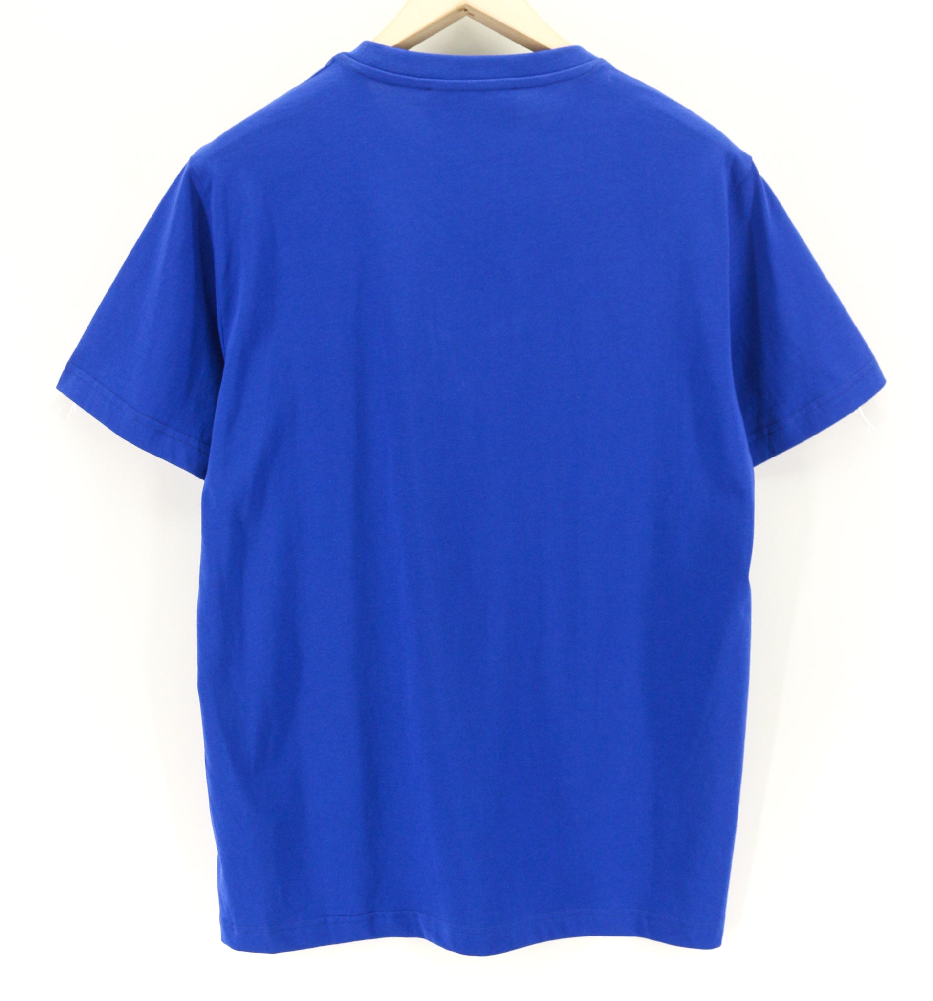 JOHN RICHMOND Men's T-Shirt M Blue Crew Neck Yellow Short Sleeve All Season