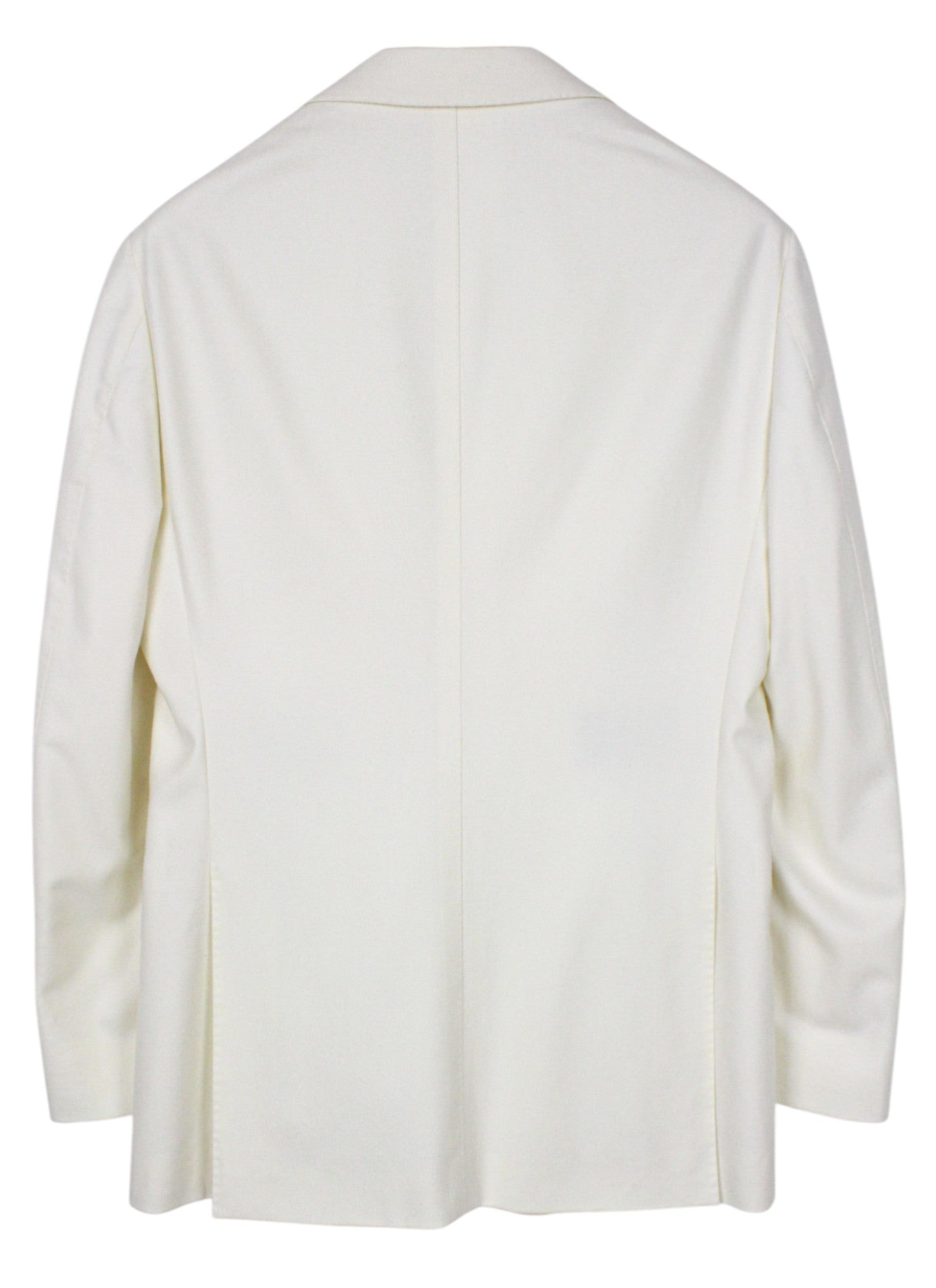 SUITSUPPLY Havana Suit UK38R Men's Off-White Wool Flannel 2-Piece Slim