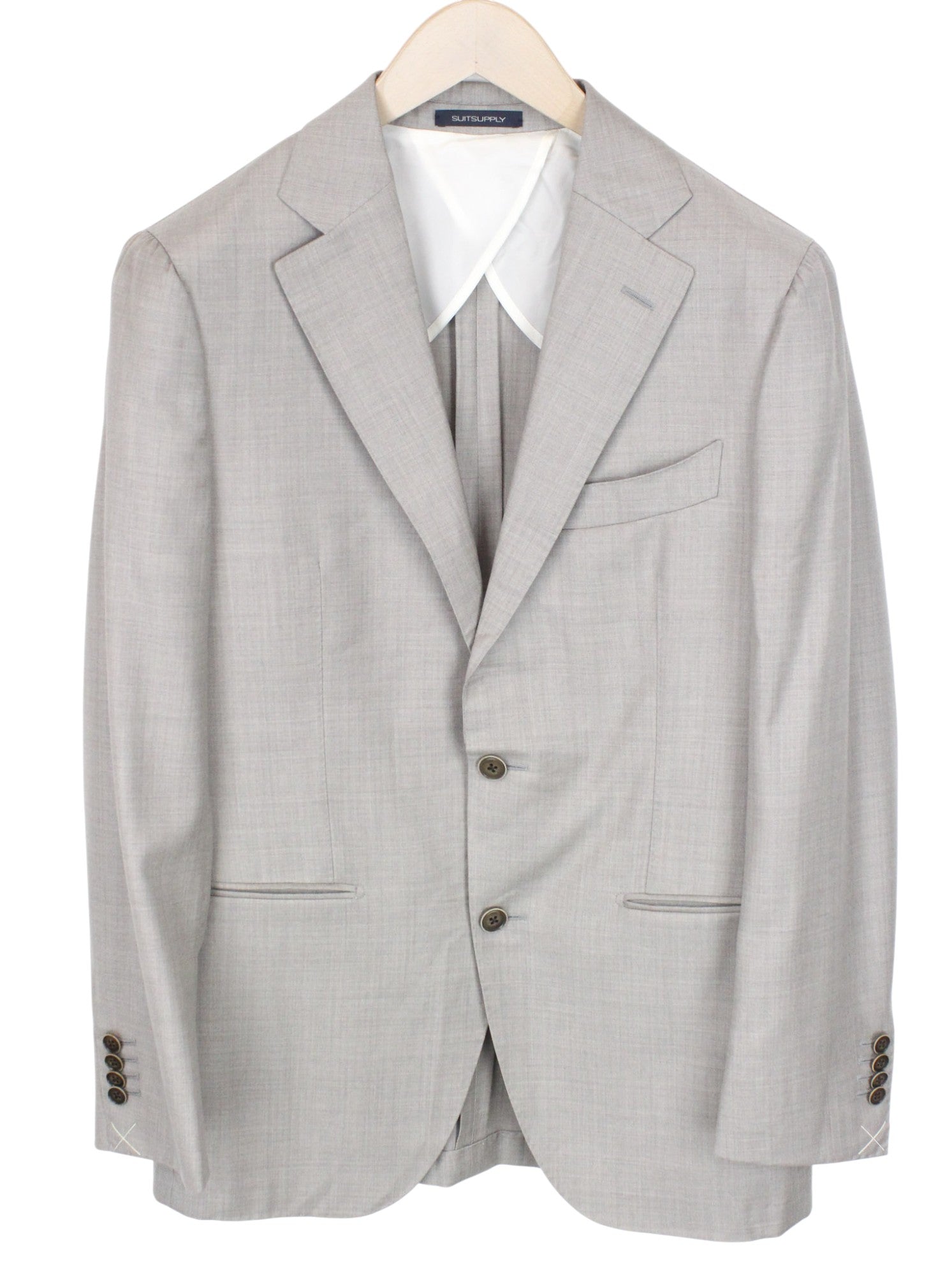 SUITSUPPLY La Spalla Men's Suit UK38R Brown Melange 2Pc Slim Wool Perennial