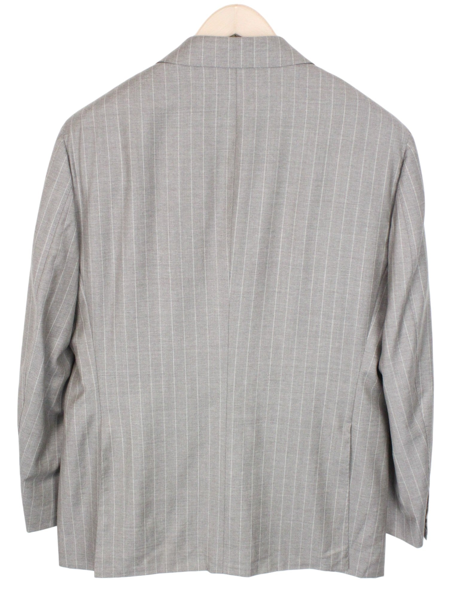 SUITSUPPLY La Spalla Men's Suit UK42S Brown Slim 2Pc Pure Wool Twill Striped