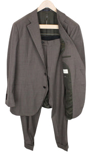 SUITSUPPLY La Spalla Men's Suit UK48R Brown Slim Wool Tropical S120 2Pc Melange