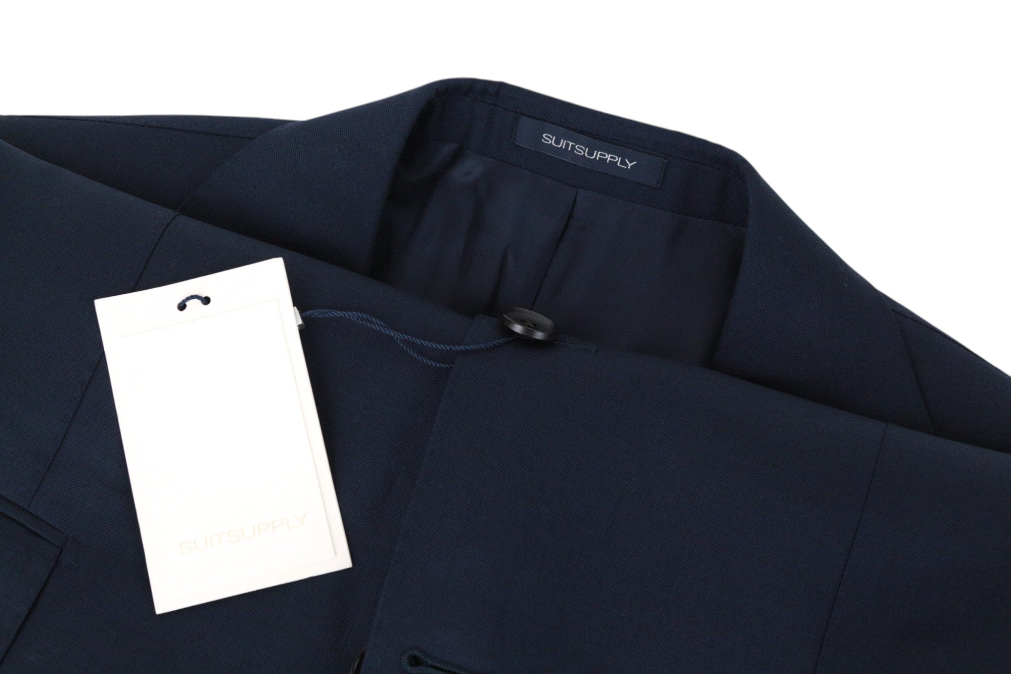 SUITSUPPLY Lazio Men's Suit UK40R Blue Super 110's Wool Slim Unlined 2 Pc