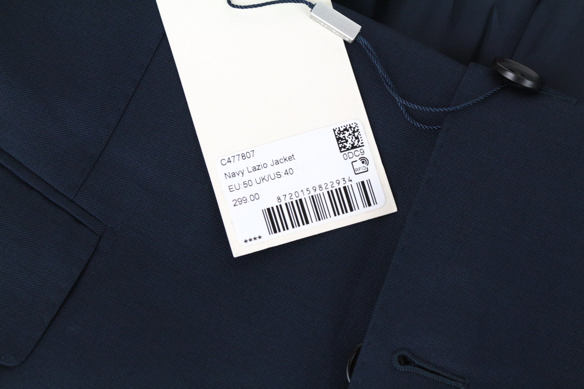 SUITSUPPLY Lazio Men's Suit UK40R Blue Super 110's Wool Slim Unlined 2 Pc