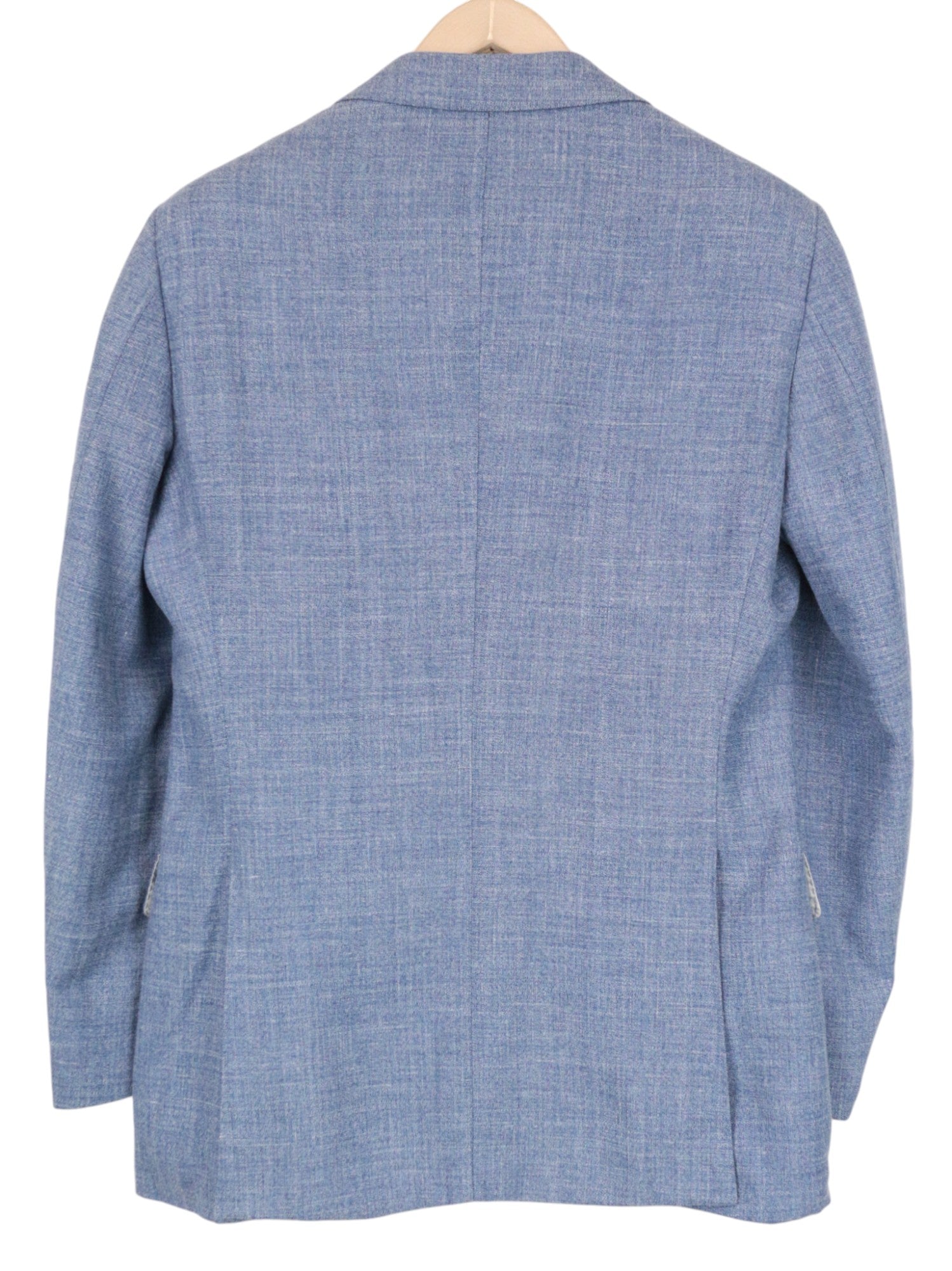 SUITSUPPLY Lazio Men's Suit UK38R Slim Blue Wool Silk Linen Classic 2-Piece