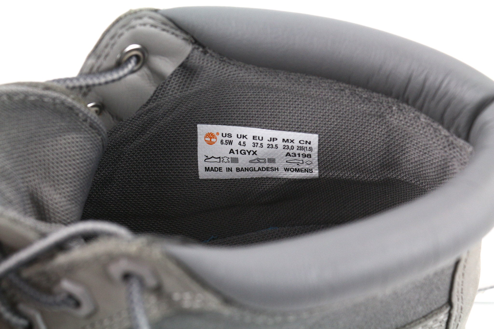 TIMBERLAND A1GYX-A3198 Women's Shoes EU37.5/38 Grey Leather High-Top