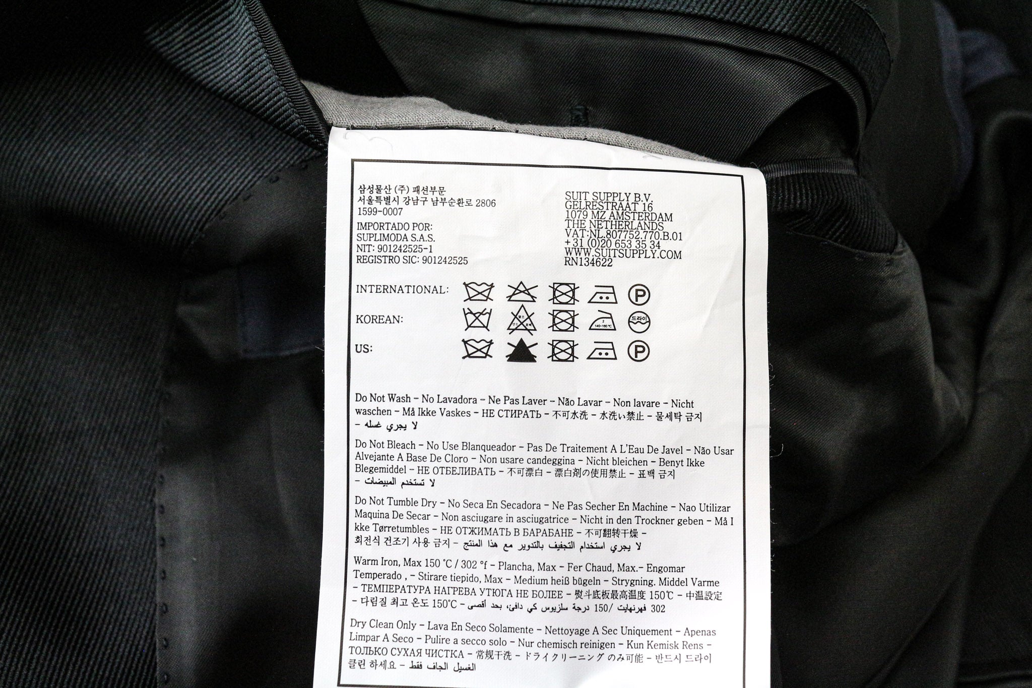 SUITSUPPLY Lazio Tuxedo Men's Suit UK42R Blue Slim S130s Wool 3Pc Peak Lapel