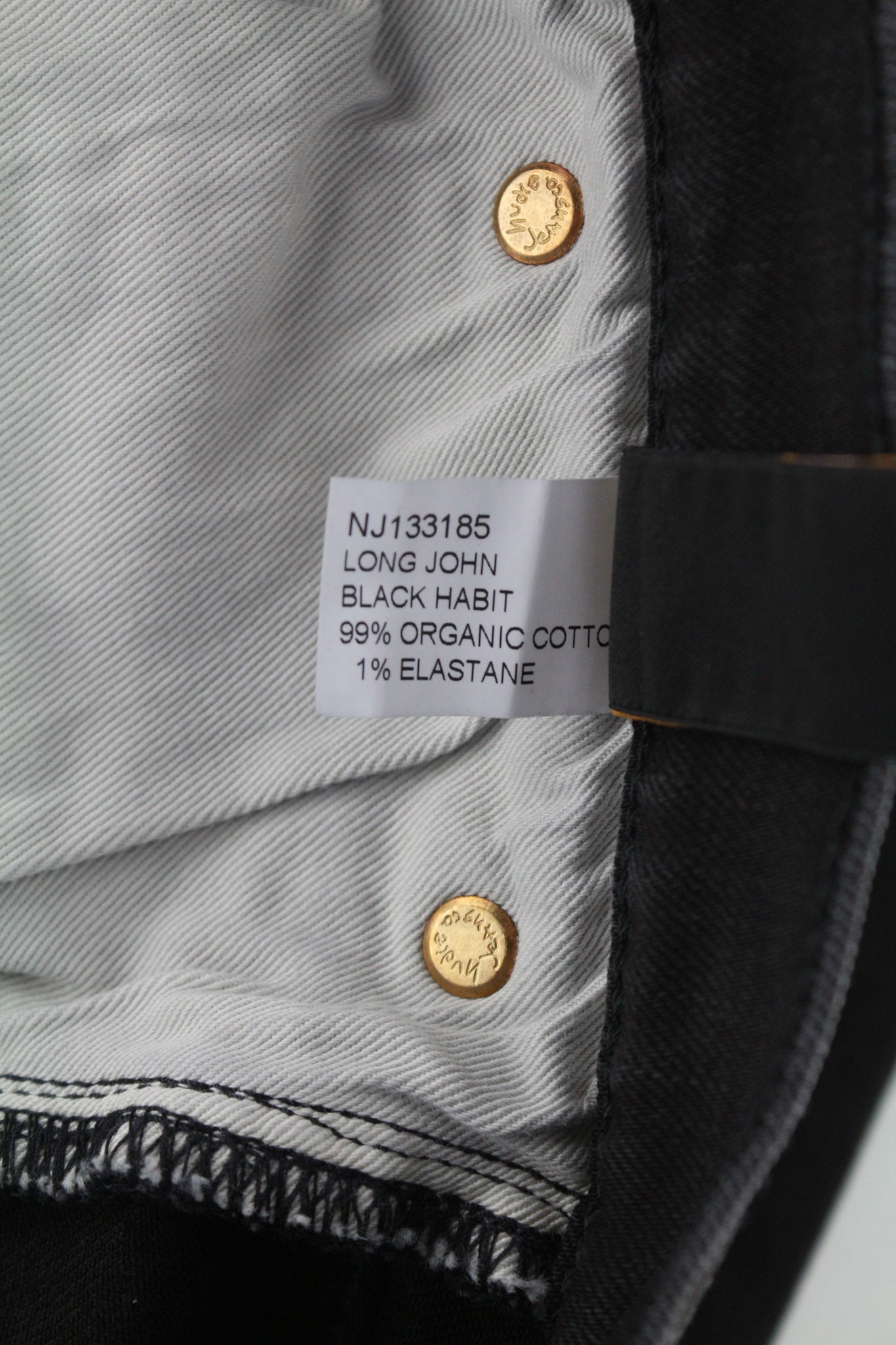 NUDIE JEANS Ilgi vyriški džinsai W28/L32 Slim Tamprūs Juodi Laisvalaikio Džinsai