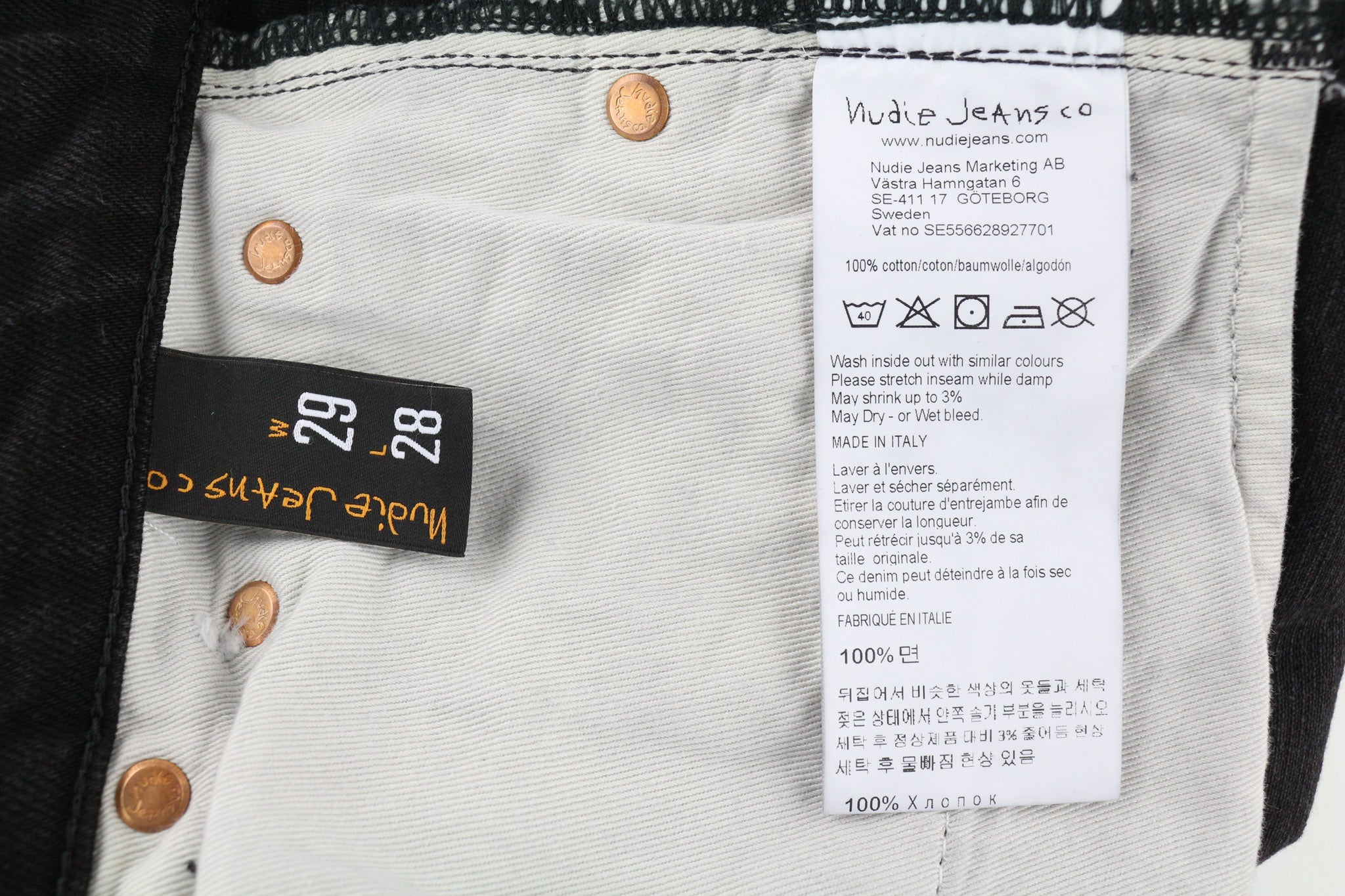 NUDIE JEANS Breezy Brit moteriški džinsai W29/L28 Regular Taper juodi laisvalaikio stiliaus 