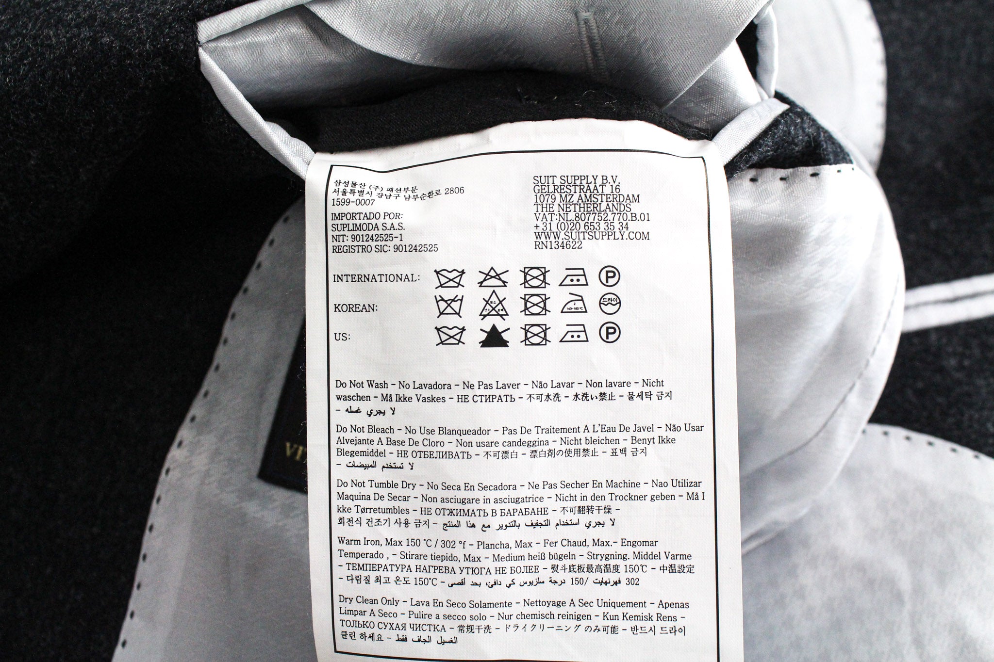 SUITSUPPLY La Spalla Suit UK38R Grey Wool Flannel Slim Two-Piece Circular Style