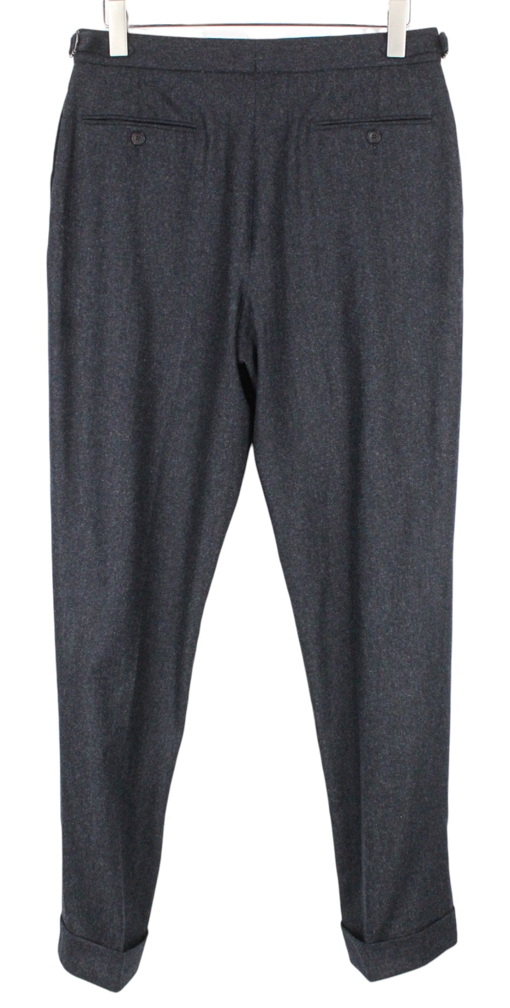 SUITSUPPLY La Spalla Suit UK38R Grey Wool Flannel Slim Two-Piece Circular Style