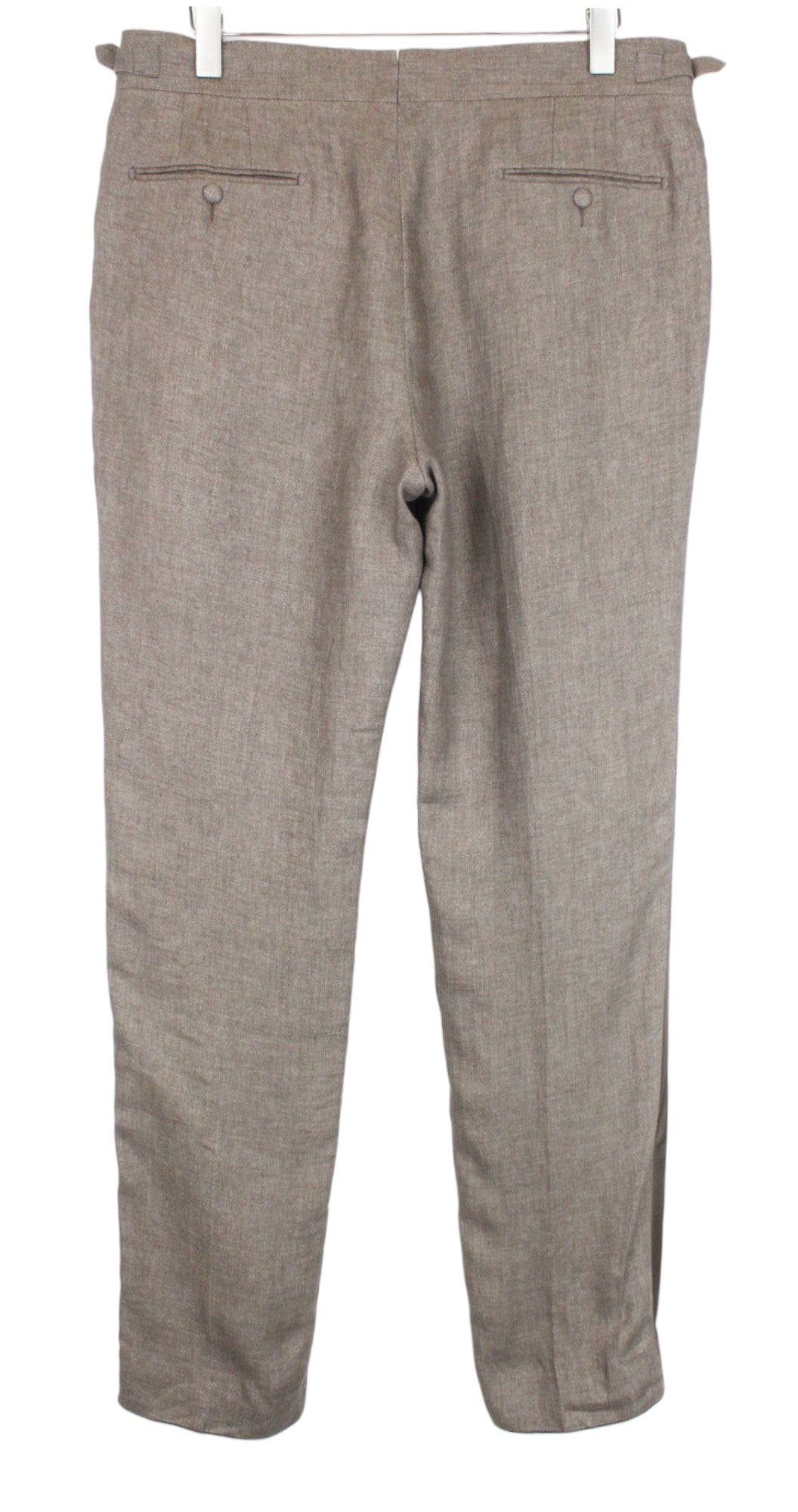 SUITSUPPLY Lazio Tuxedo Men's Suit UK42R Slim 2 Piece Brown Linen Peak Collar