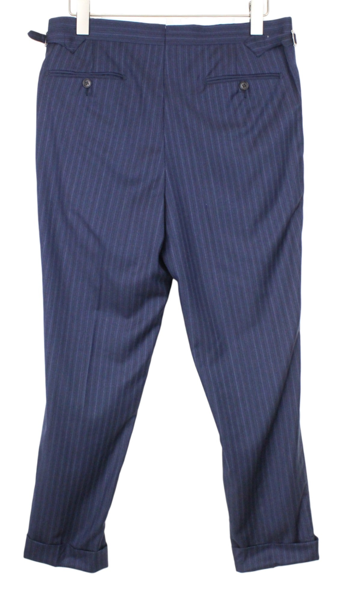 SUITSUPPLY Havana Tulip Suit UK40R Men's Blue Slim Fit Wool Herringbone S130