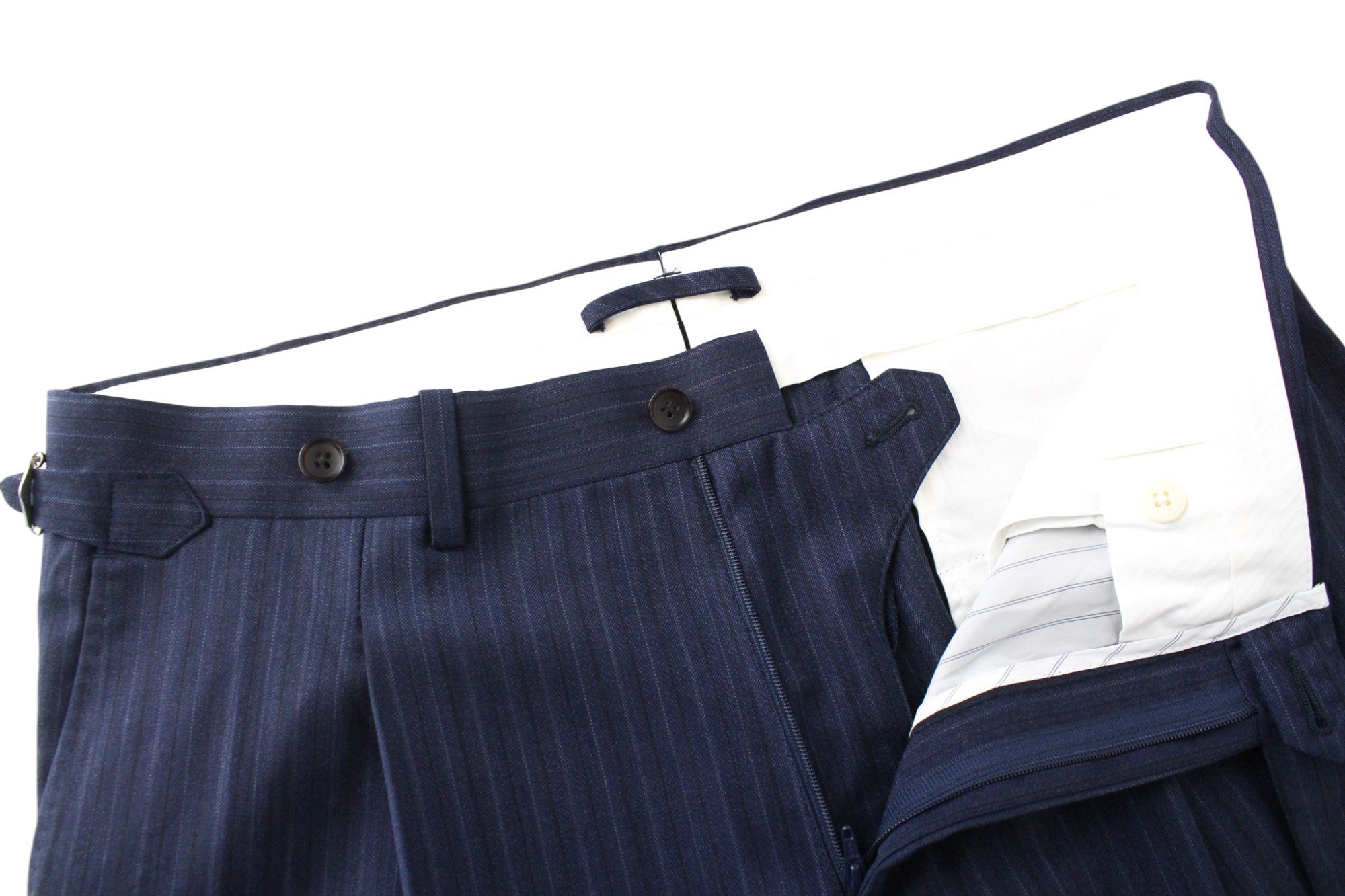 SUITSUPPLY Havana Tulip Suit UK40R Men's Blue Slim Fit Wool Herringbone S130