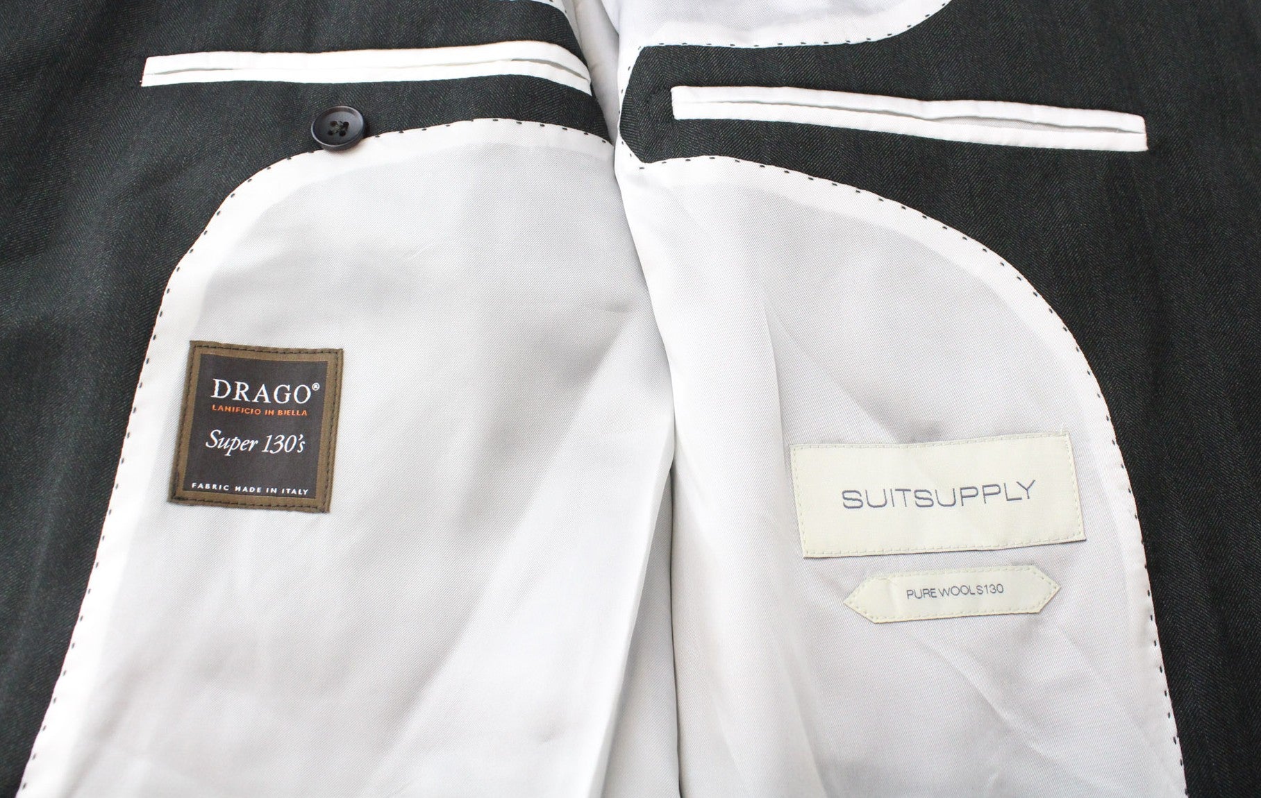 SUITSUPPLY Havana Tulip Suit UK50R Men's Green Wool S130 Slim Fit 3-Piece