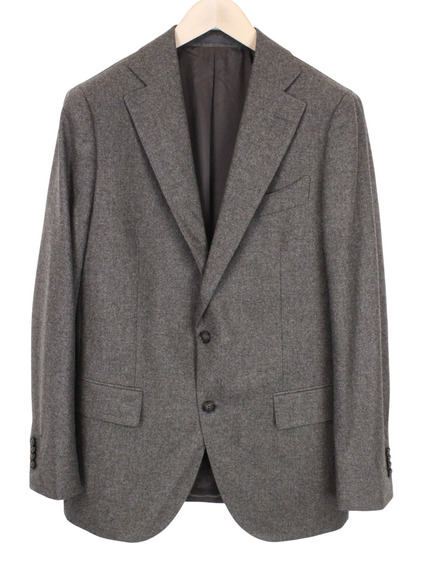 SUITSUPPLY La Spalla Men's Suit UK40R Brown Pure Wool Slim 2Pc Formal Melange